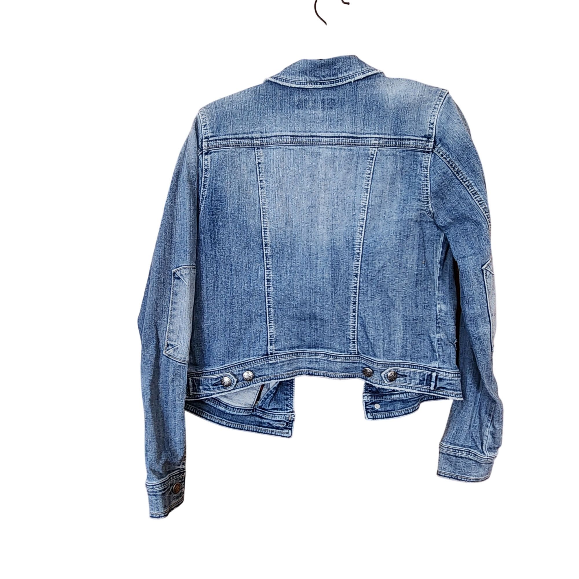 Silver Jeans Co. Silver Jeans Denim Jacket Womens Small Blue Stretch Patchwor Size S / US 4 / IT 40 - 2 Thumbnail