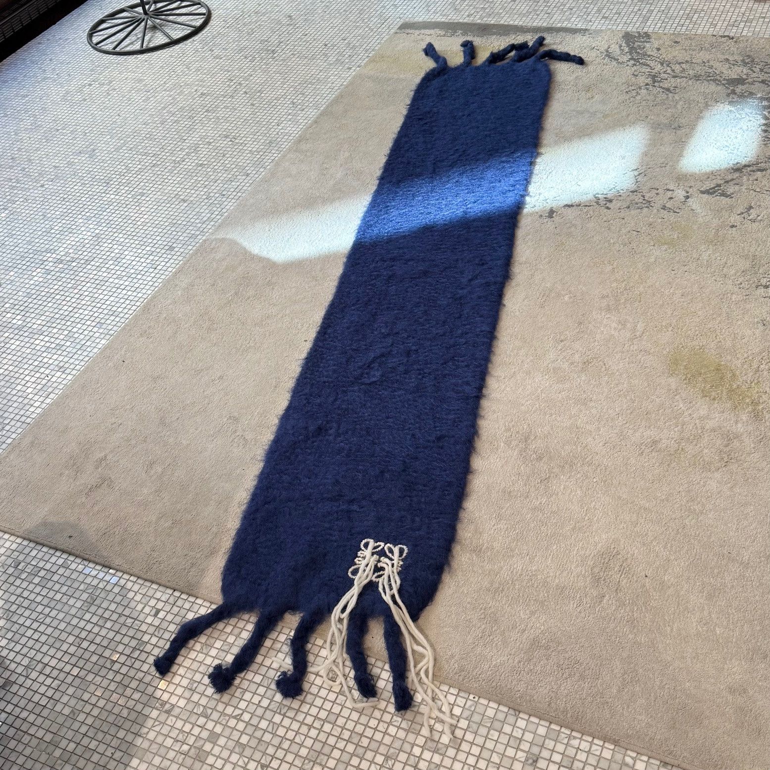 Loewe LOEWE Blue Mohair Embroidered Anagram Oversized Scarf Size ONE SIZE - 7 Thumbnail