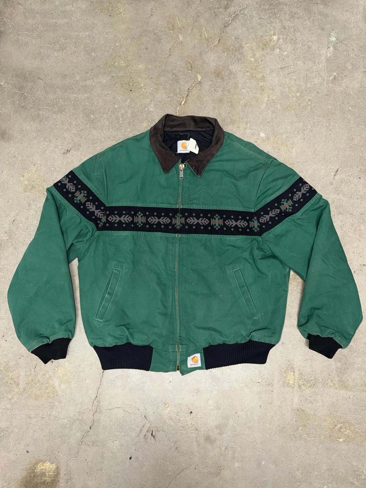 Carhartt Rare 1994 Carhartt Green Aztec Santa Fe Jacket JQ0458 Size US XXL / EU 58 / 5 - 7 Thumbnail