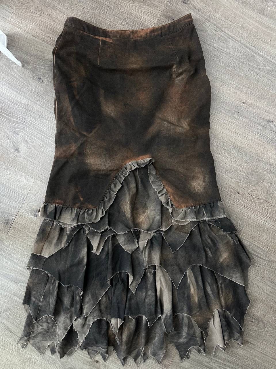 Japanese Brand × Vintage Vintage RQ-BL Avant Garde Long Brown Womens Skirt Size 32" / US 10 / IT 46 - 4 Thumbnail