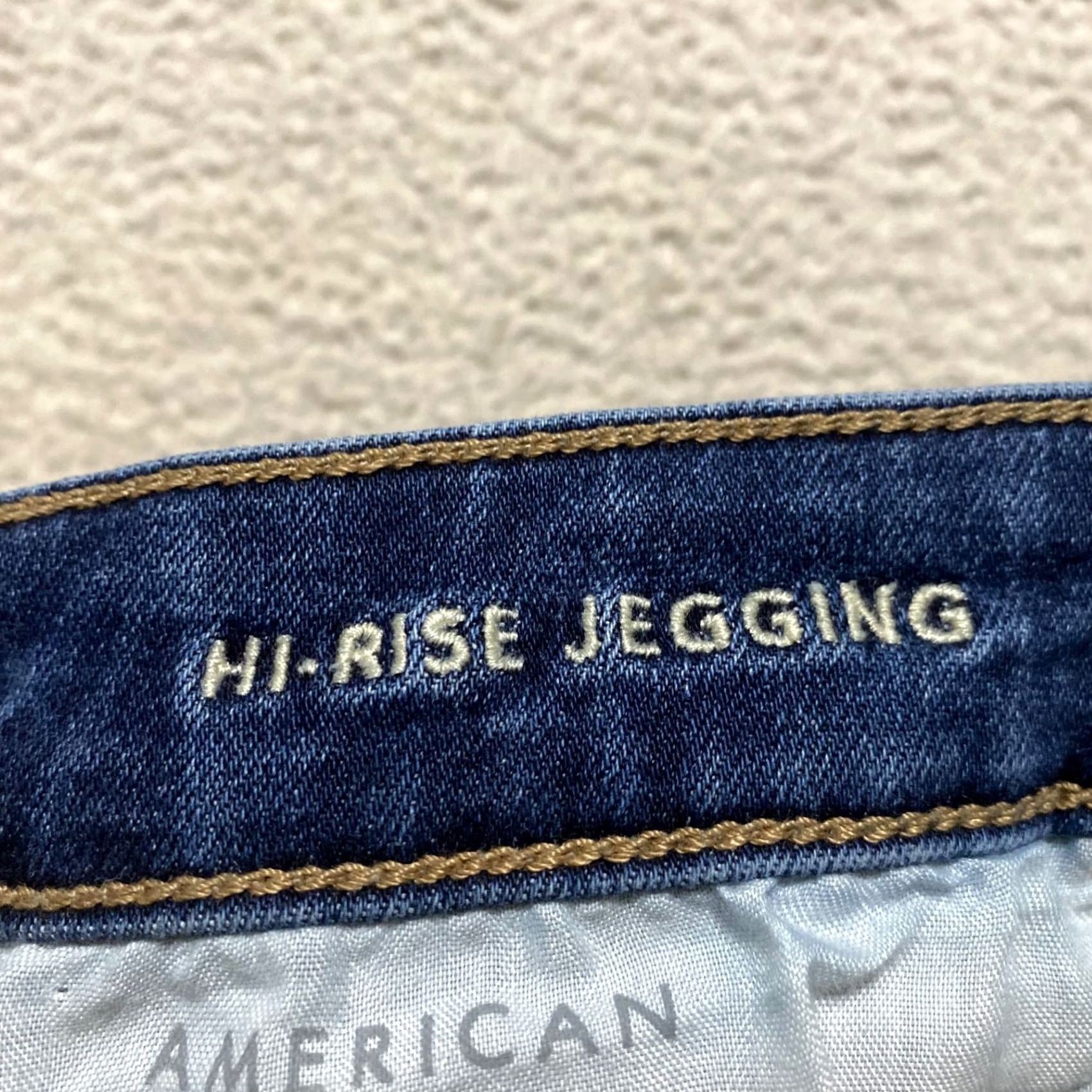 American Eagle Outfitters American Eagle Jeans Womens sz 12 High Rise Jegging Blue Denim Medium Wash Size 34" / US 12 / IT 48 - 4 Thumbnail
