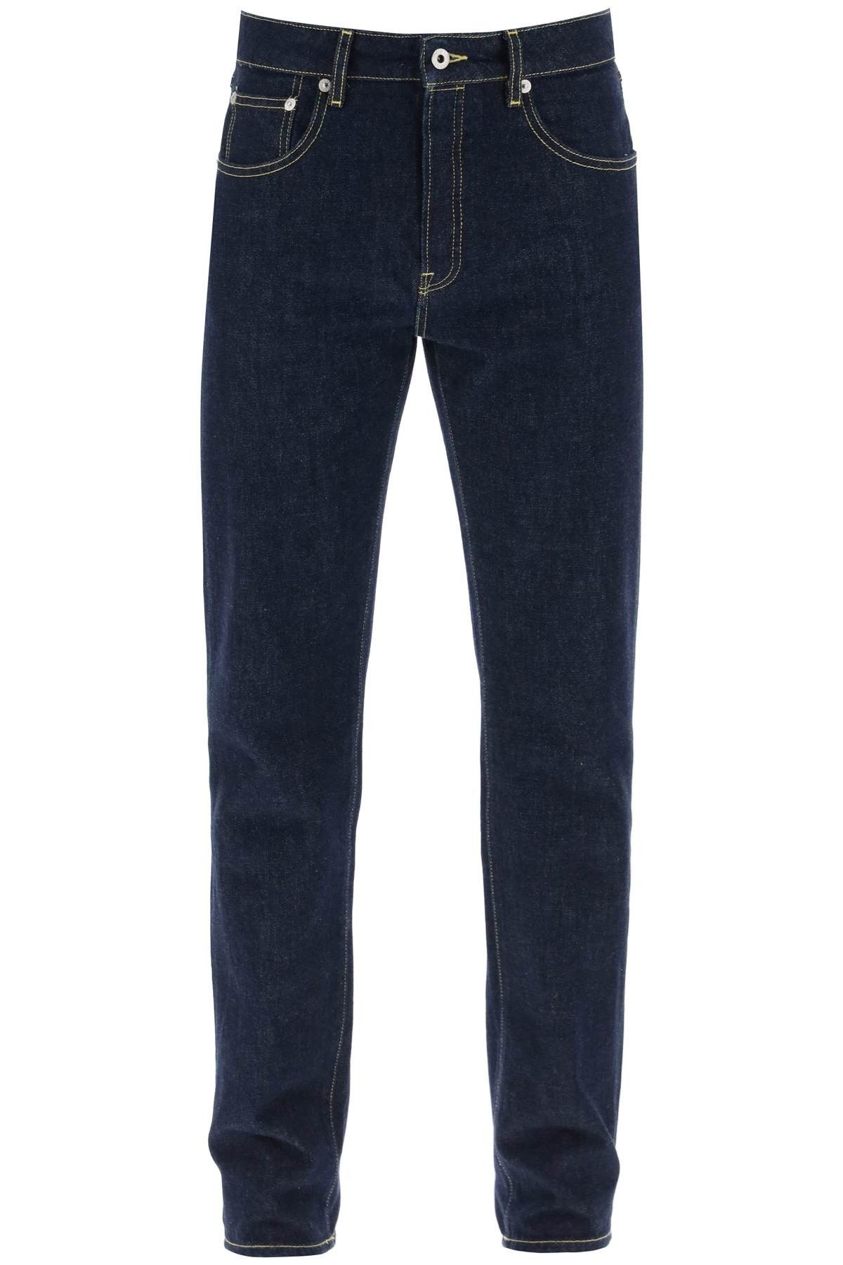 image of Kenzo Slim Fit Bara Jeans in Rinse Blue Denim, Men's (Size 31)