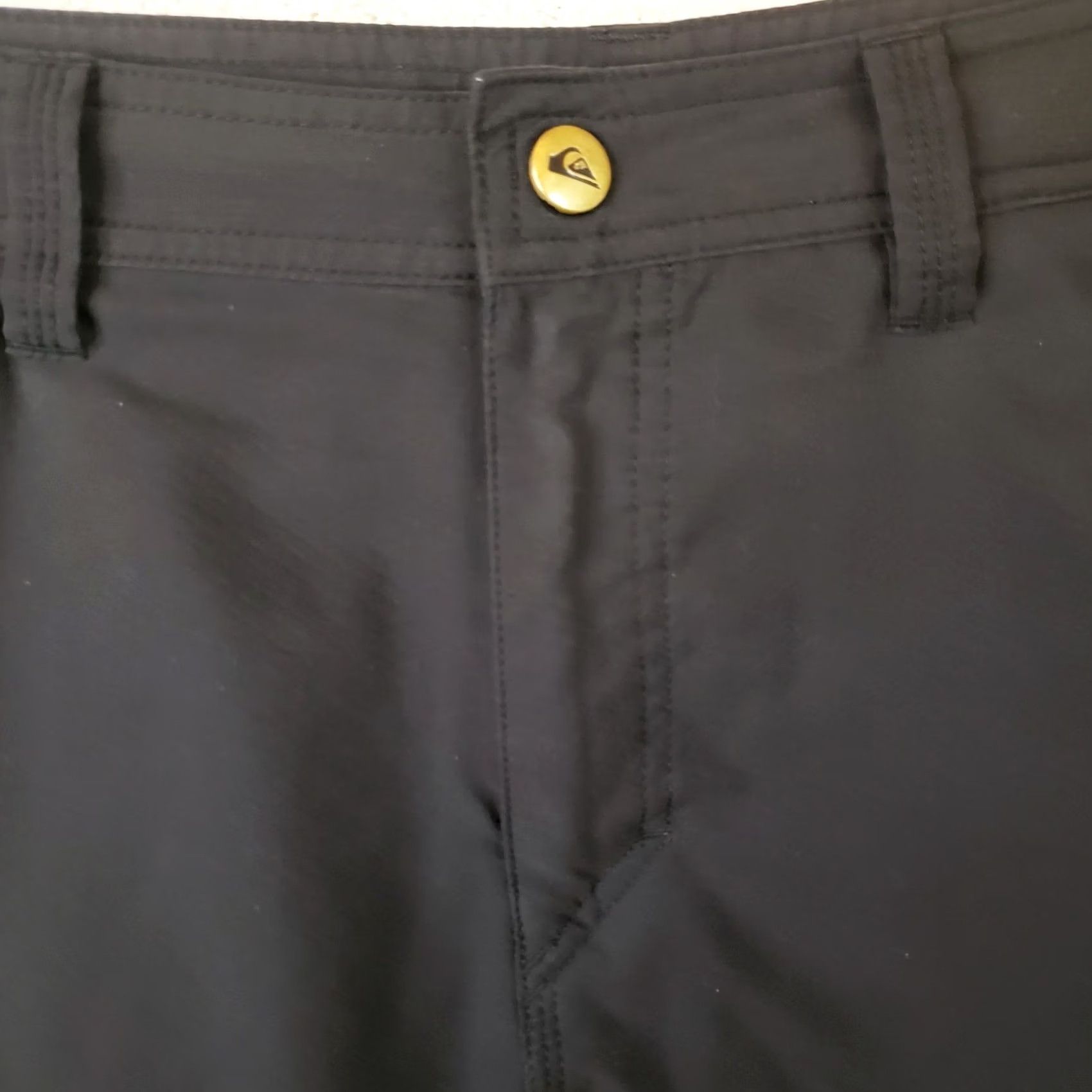Quiksilver Quiksilver Bermuda Shorts Black Amphibian Regular 32x10 Men's Quick Dry Stretch Pockets Beach Summer 4-Way Spandex Polyester Size US 32 / EU 48 - 3 Thumbnail