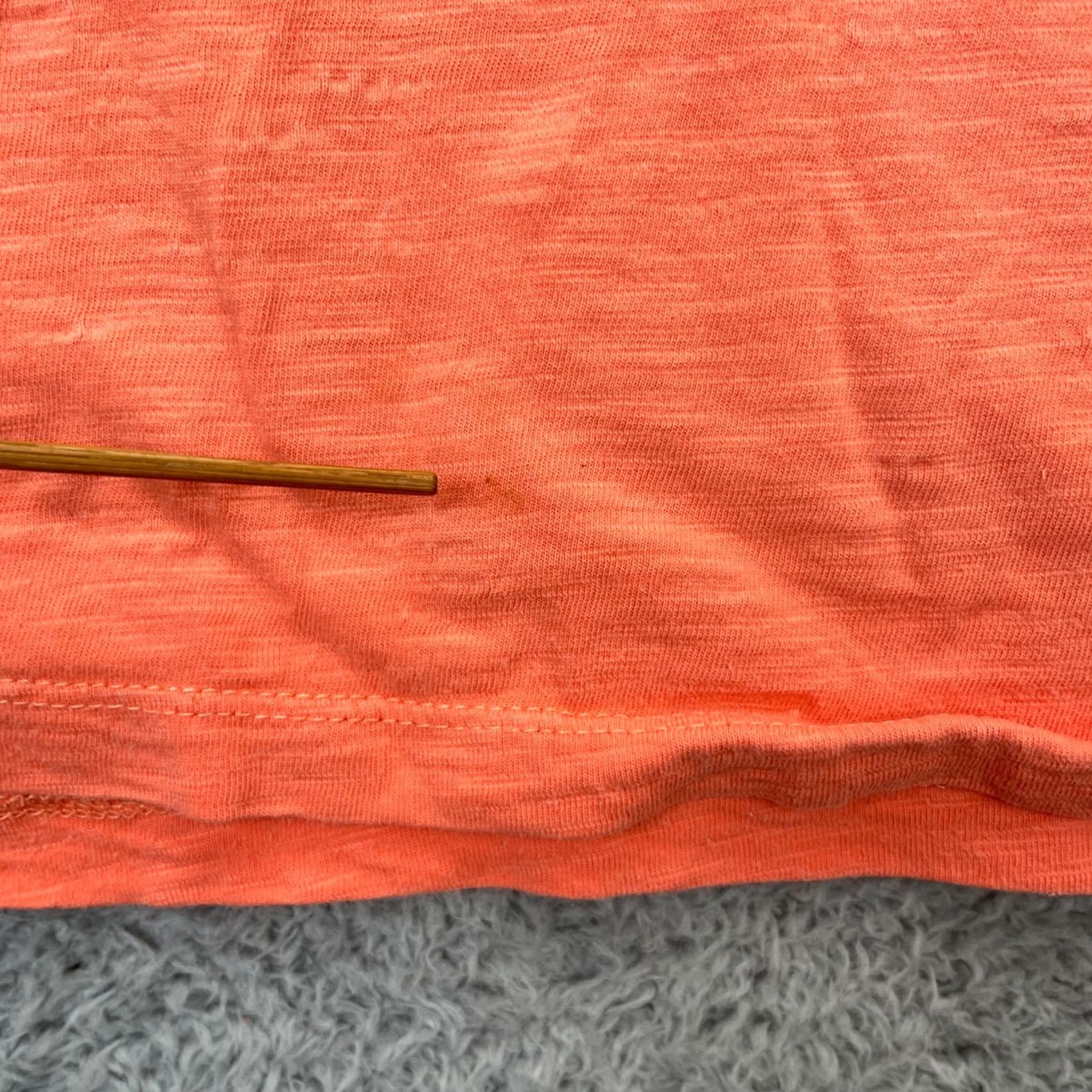 Eddie Bauer Eddie Bauer Womens Petite Medium Orange Heather V Neck Cap Sleeve Outdoor Shirt Size M / US 6-8 / IT 42-44 - 7 Thumbnail