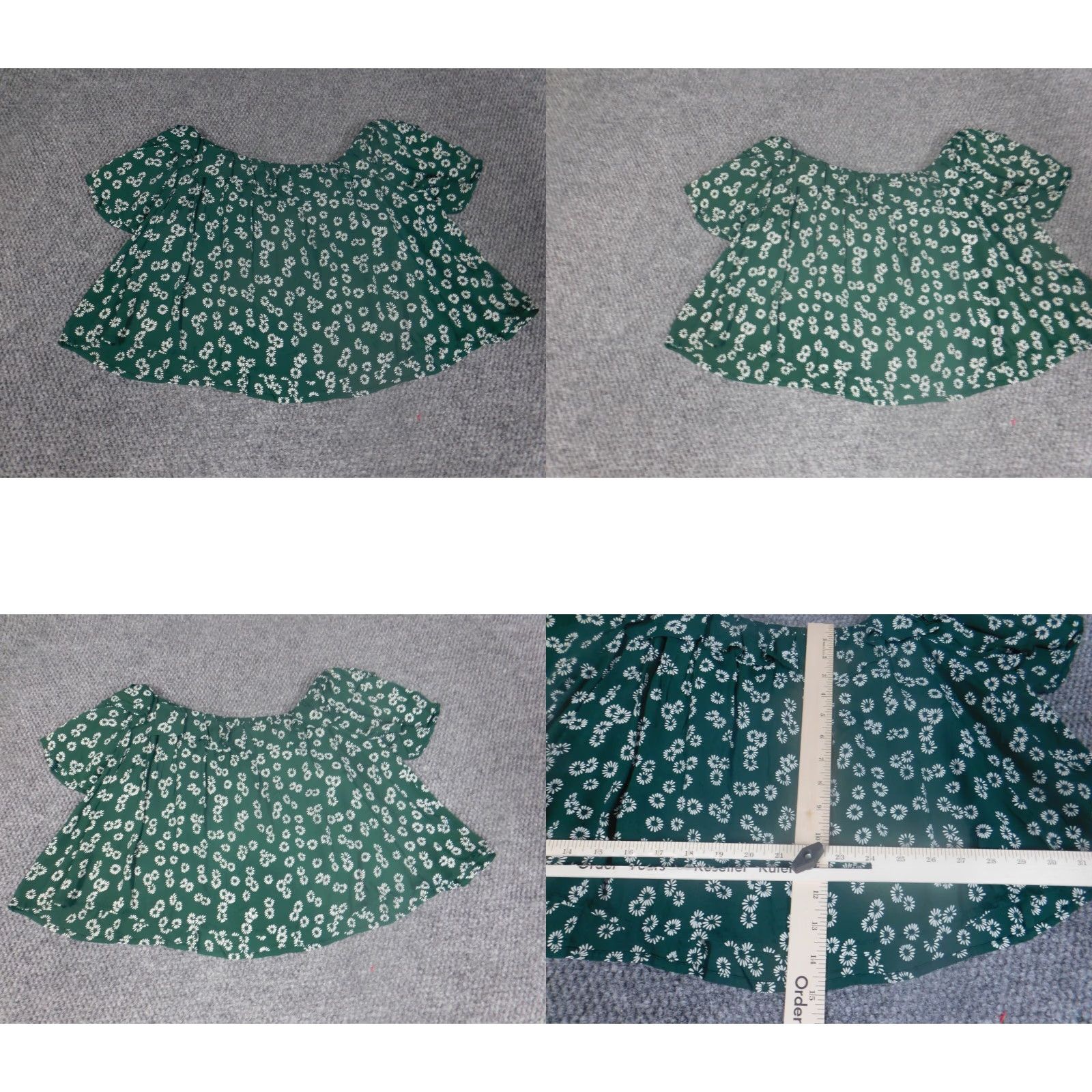 Vintage Flynn Skye Blouse Women Small Green Floral Knit Rayon Crew Neck Sleeveless Pullover Casual Stretch Regular Basic Vintage No Size S / US 4 / IT 40 - 8 Thumbnail