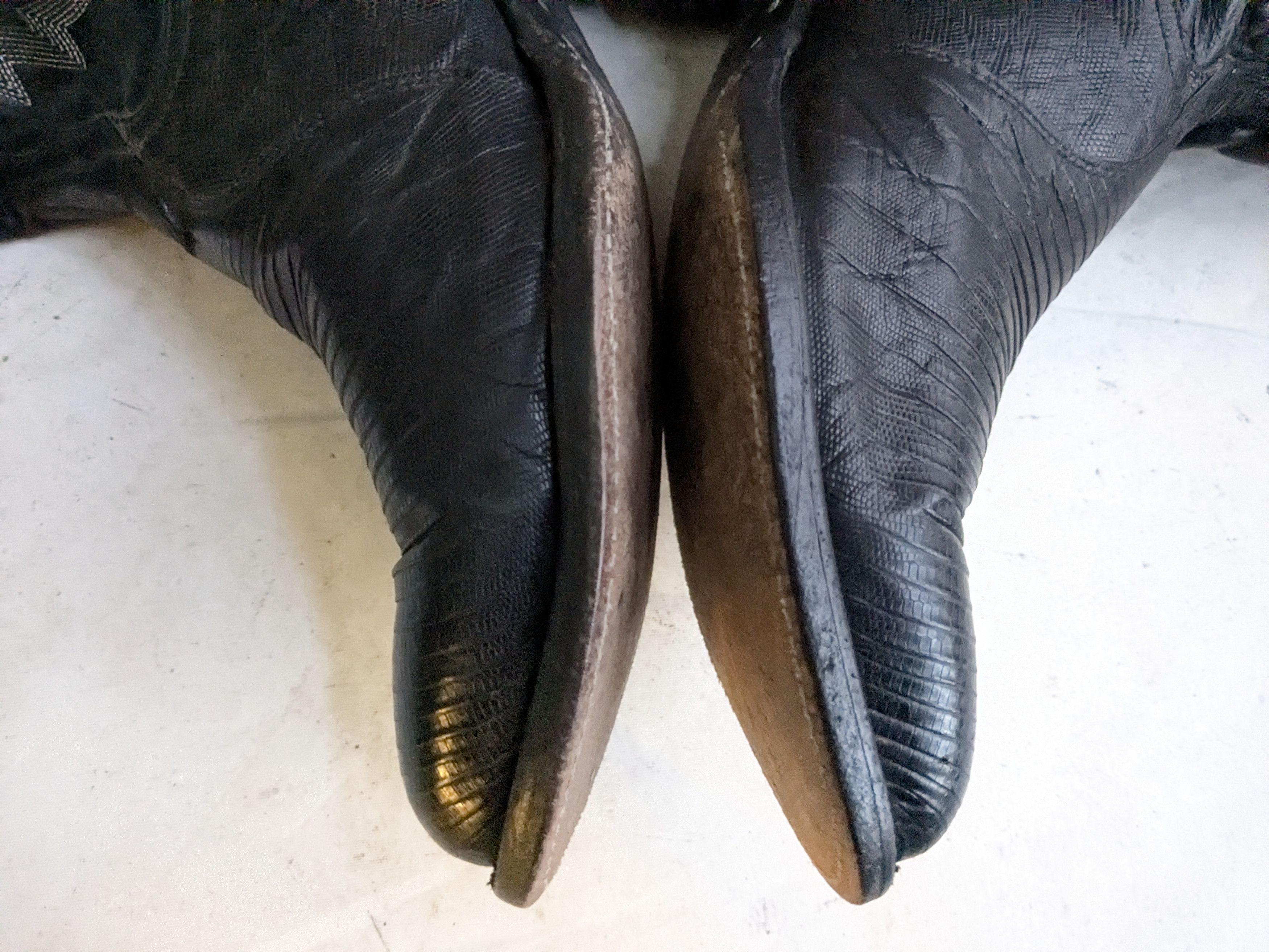 Tony Lama Tony Lama Cowboy Boots Black Lizard Leather 9 EE Wide Size US 9 / EU 42 - 10 Thumbnail