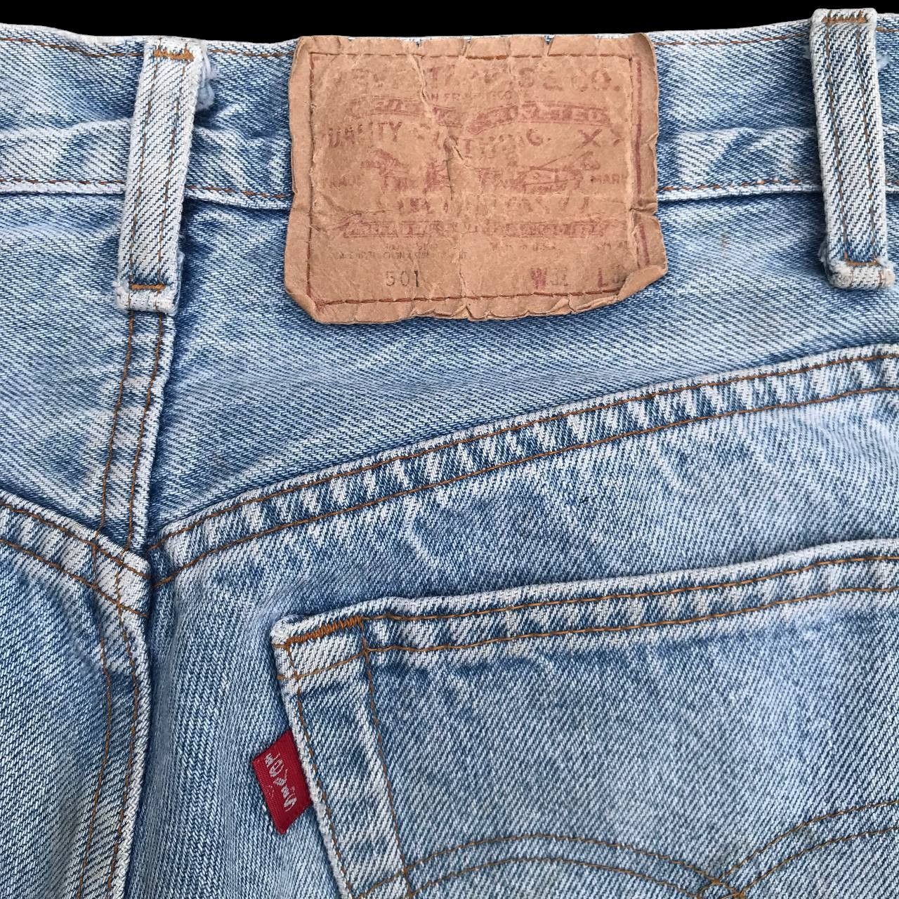 Levi's Vintage Clothing 80S Vintage Levis 501 USA lightwash dirty Stain W29x28 inch Size US 29 - 11 Thumbnail