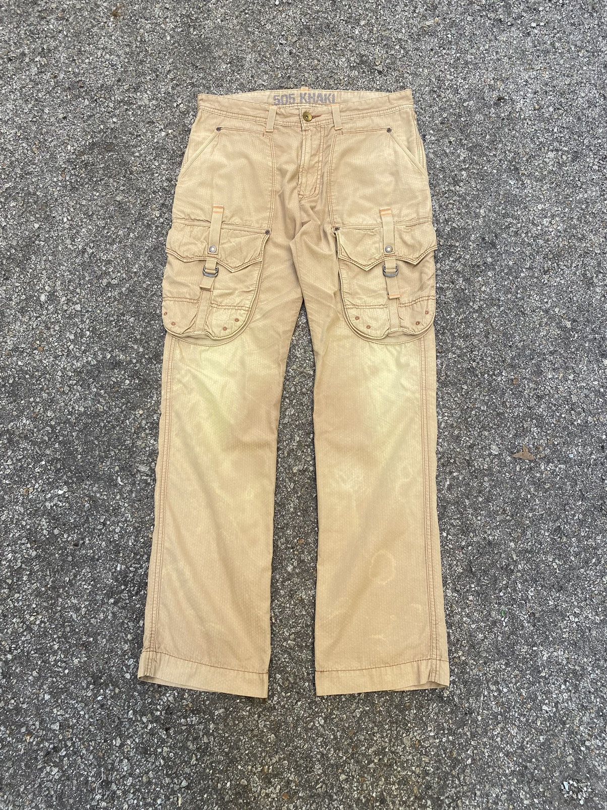 Edwin EDWIN 505 Khaki 3D Front Pocket Tactical Combat Cargo Pants Size US 33 - 1 Thumbnail