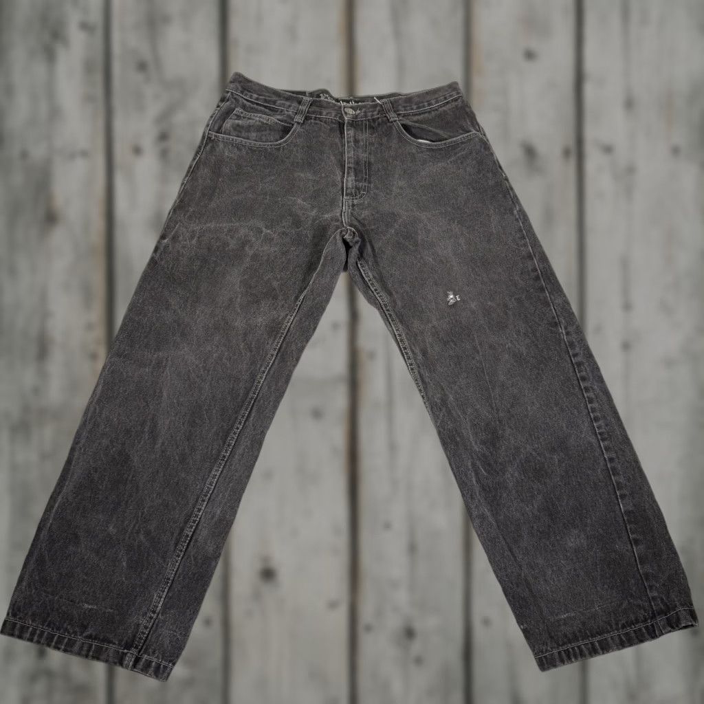 VINTAGE Southpole Jeans Mens 36x29 Black Baggy Loose Denim Pants Charcoal Wash Y2K 90s Hip Hop