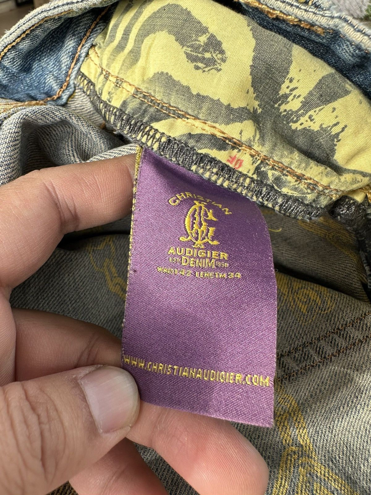 Christian Audigier Vintage Christian Audiger Denim Pant Size US 40 / EU 56 - 8 Thumbnail