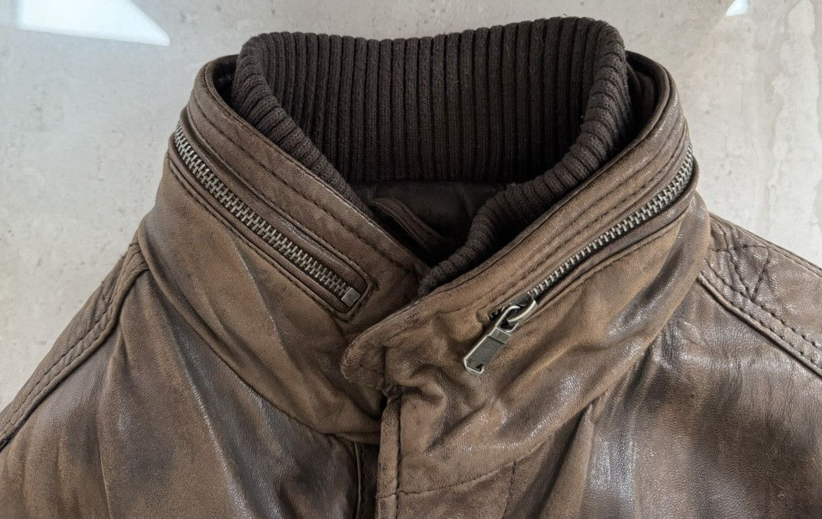 Other Vintage Heavy Leather Field Jacket – Brown – emilio adani Size US L / EU 52-54 / 3 - 8 Thumbnail