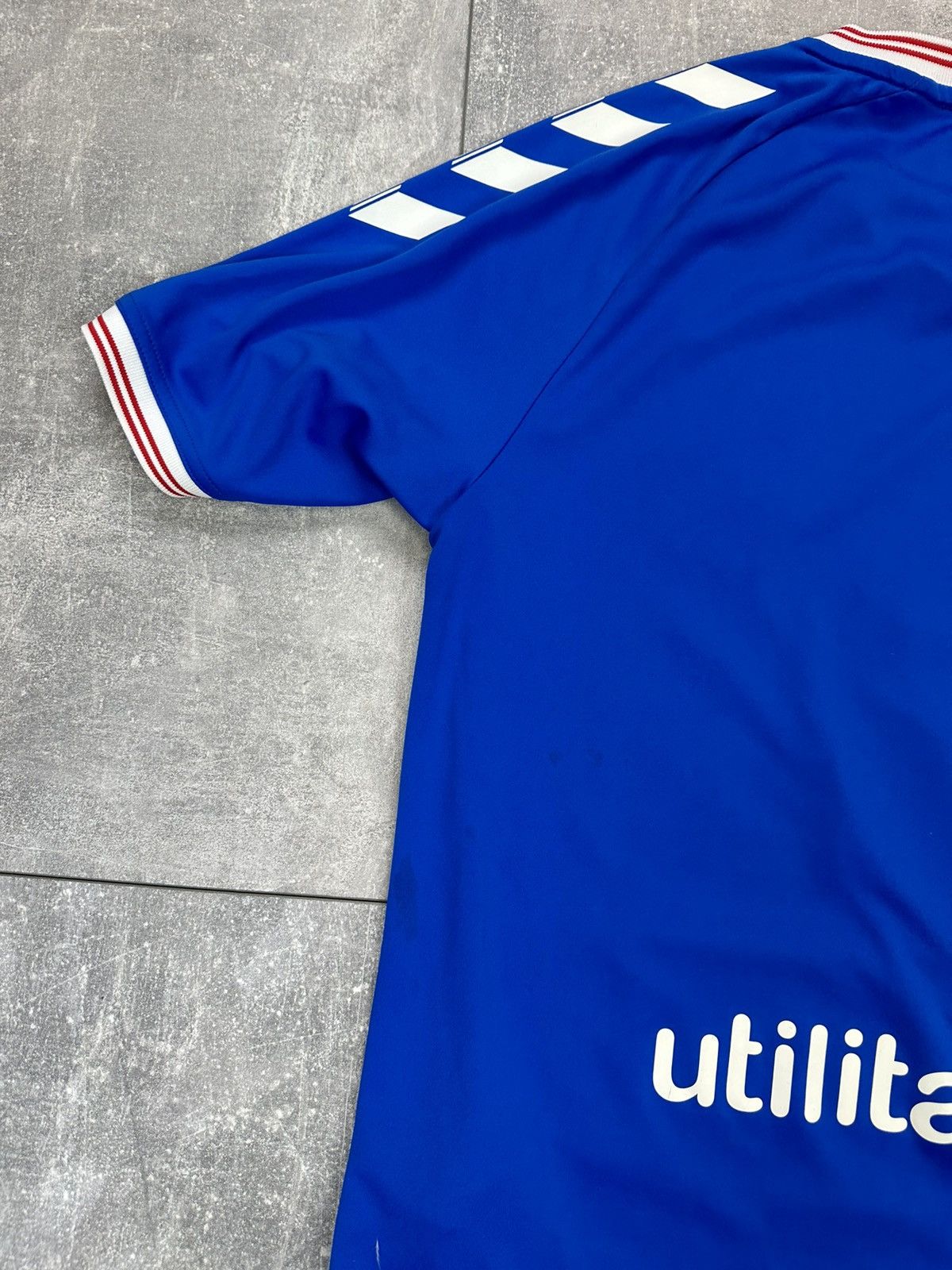 Hummel × Vintage Men’s Hummel Rangers football soccer shit jersey Size US S / EU 44-46 / 1 - 12 Thumbnail