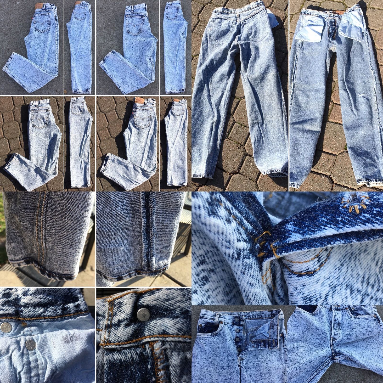 Levi's VINTAGE Levi’s Button Fly 701 Student Jeans Acid Wash W 27 L 28 USA 80s 90s Size 27" / US 4 / IT 40 - 8 Thumbnail