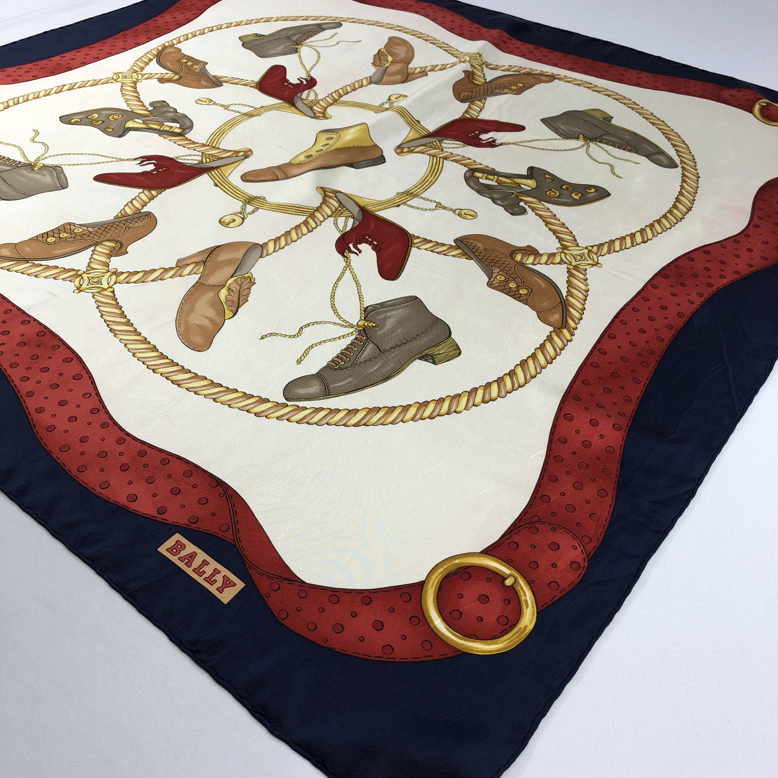 Vintage Vintage Bally Silk Scarf Size ONE SIZE - 3 Thumbnail