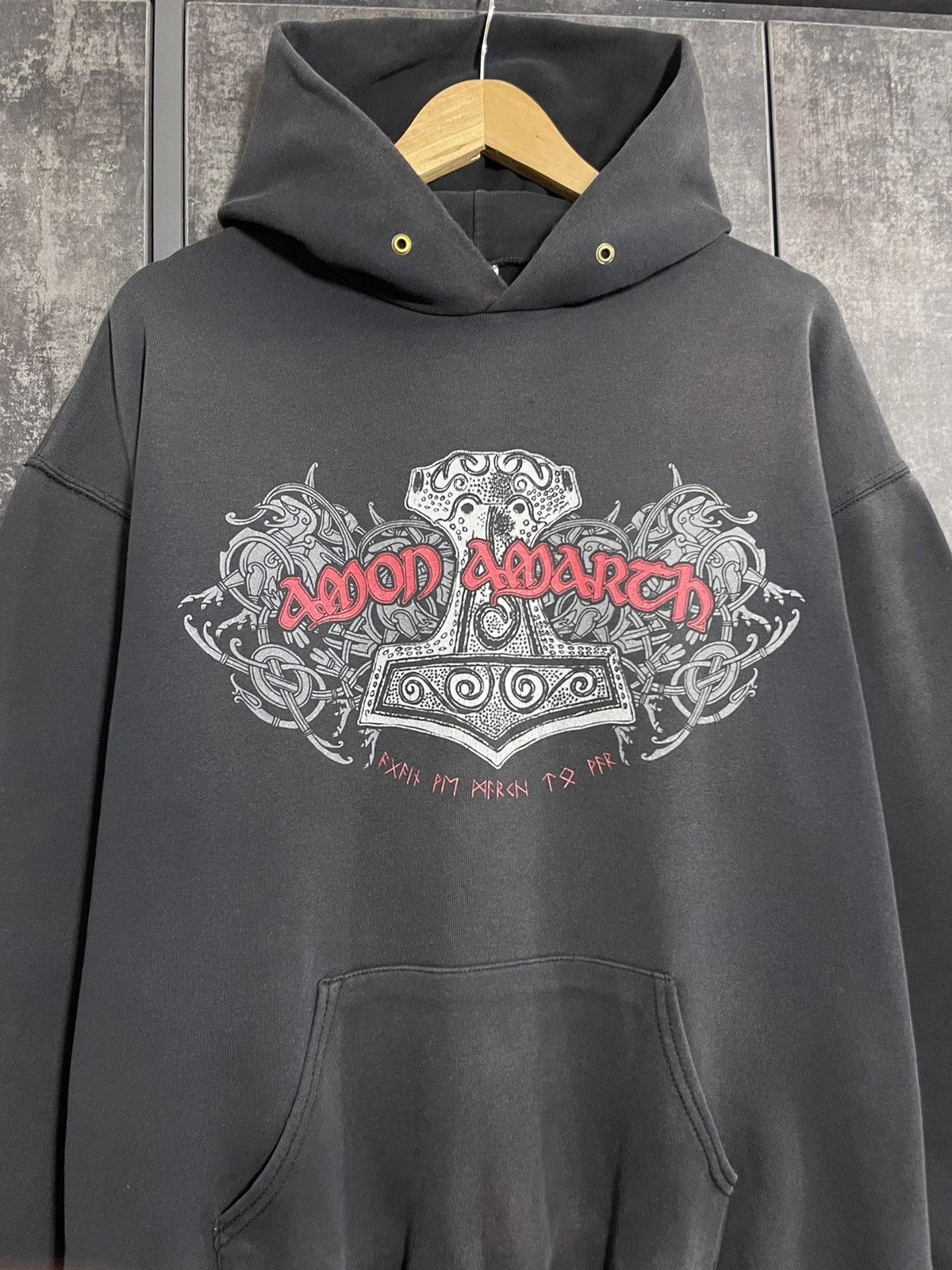 Band Tees Crazy Vintage Amon Amarth Faded Hoodie Darkthrone Deftones Size US XL / EU 56 / 4 - 10 Thumbnail