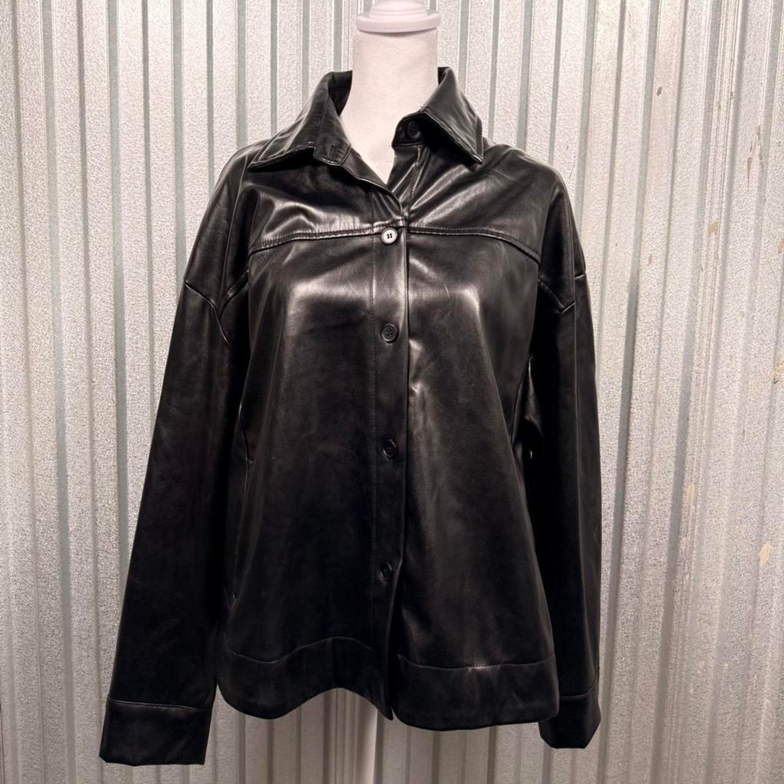 PRINCESS POLLY Princess polly black leather jacket Size M / US 6-8 / IT 42-44 - 2 Thumbnail