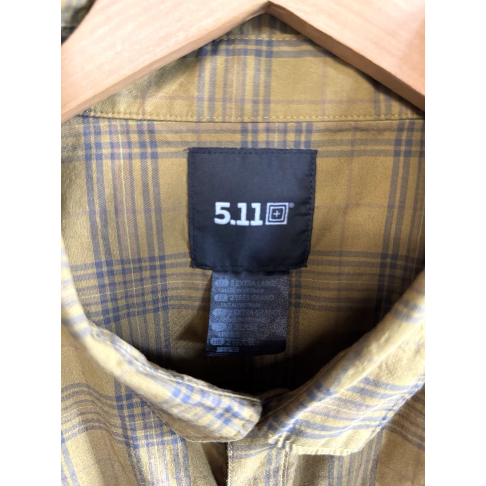 Vintage 5.11 Tactical Shirt Mens 2XL Green Plaid Long Sleeve Pearl Snap Size US XXL / EU 58 / 5 - 3 Thumbnail