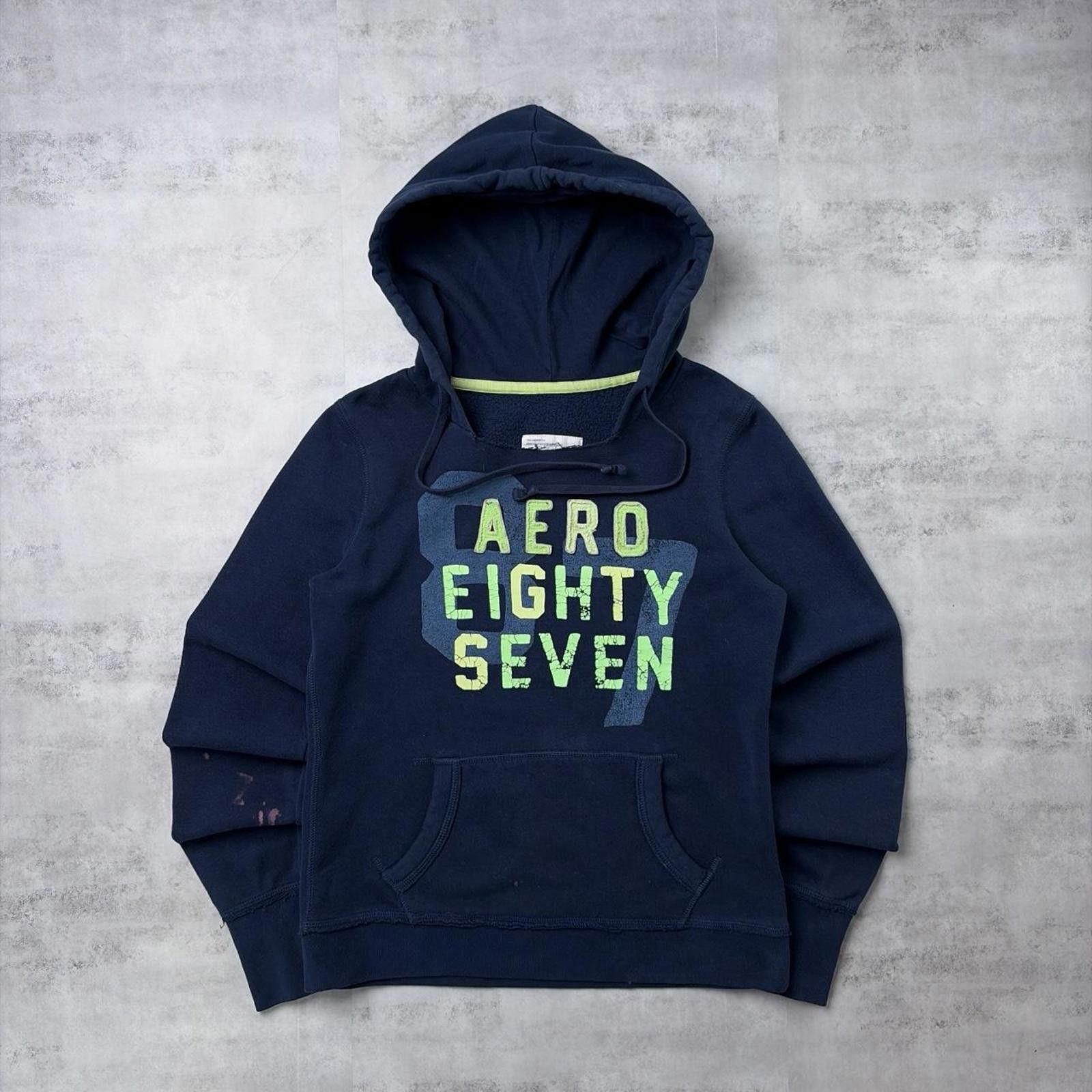 Aeropostale Y2K Navy Aeropostale Grunge Distressed Skater Hoodie Size M / US 6-8 / IT 42-44 - 1 Thumbnail
