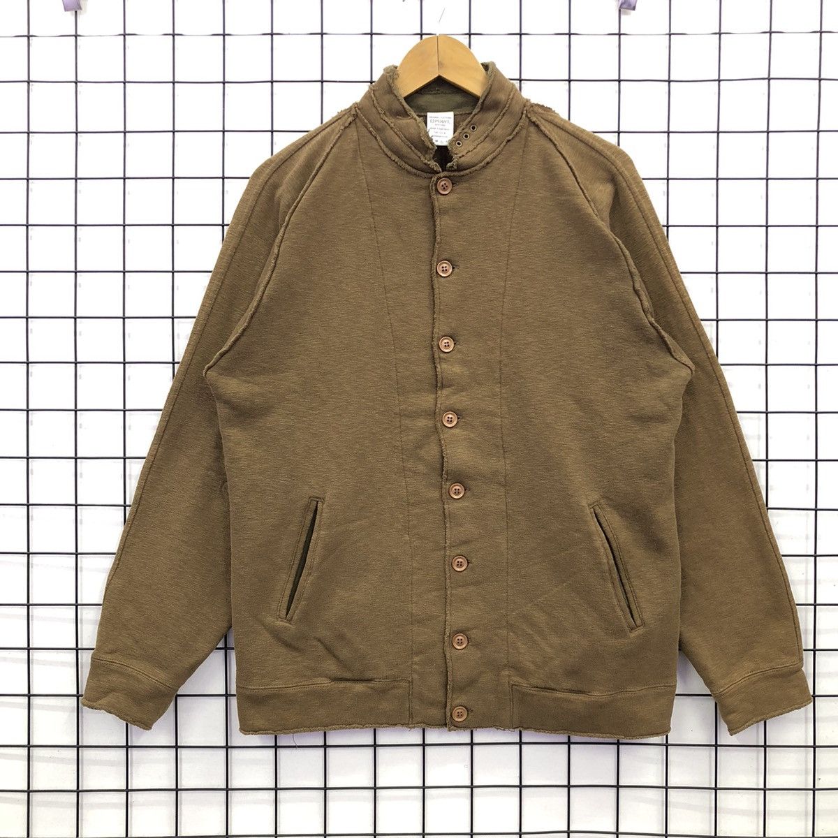 Japanese Brand Joy Japan Military Inspired Chore Cardigan Sweater Size US L / EU 52-54 / 3 - 1 Thumbnail