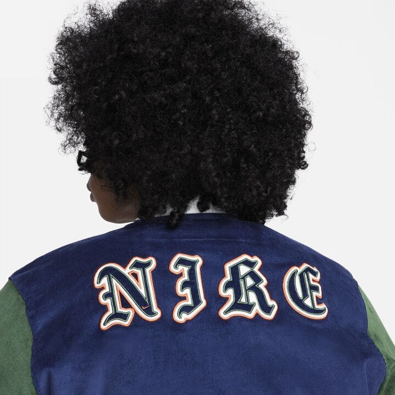 Nike $225 Nike Varsity Corduroy Bomber Jacket Medium FQ6159-410 Size US M / EU 48-50 / 2 - 2 Thumbnail