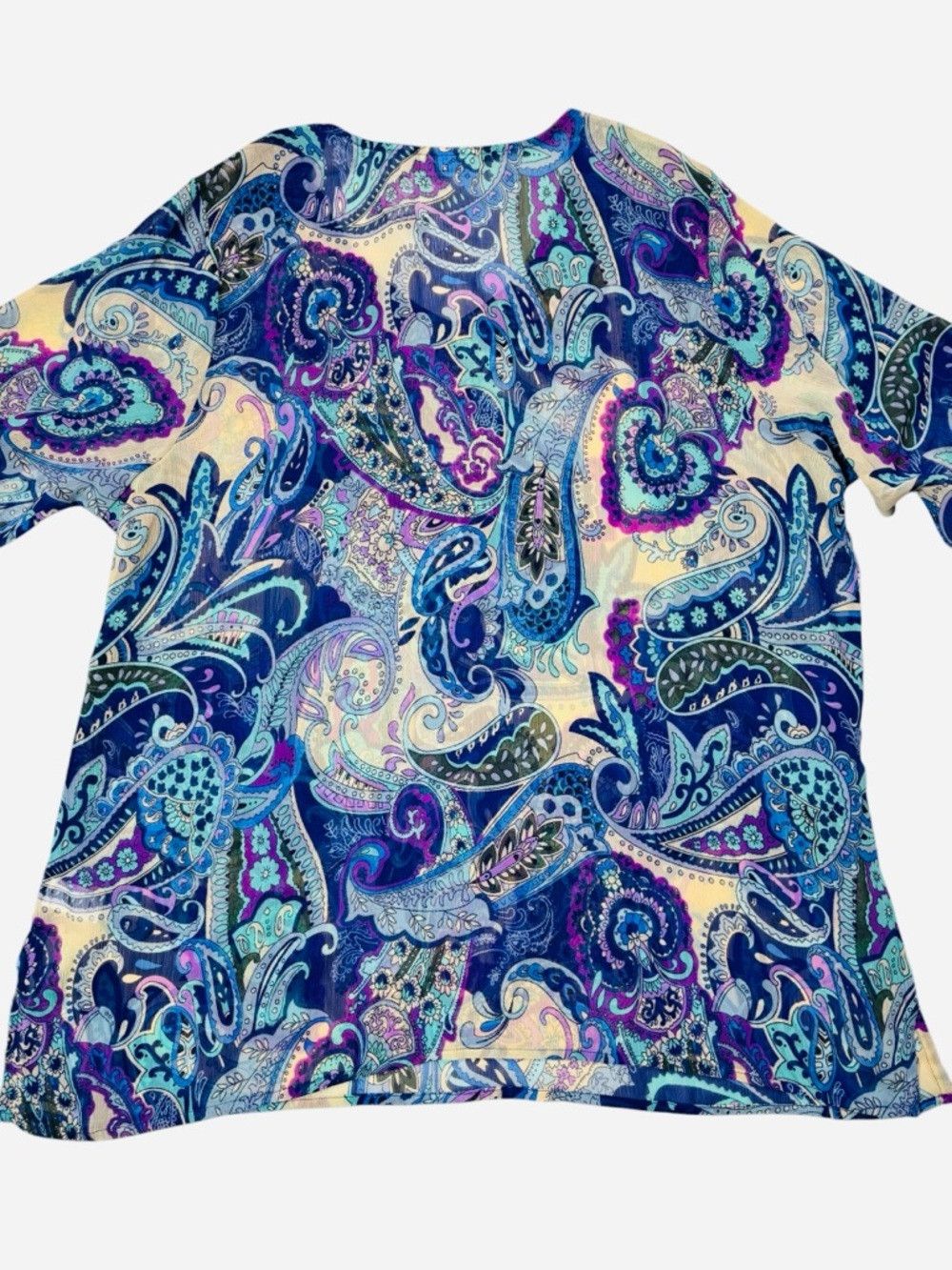 Other NWT New Susan Graver Paisley V-Neck Tunic with Embellished Size XL / US 12-14 / IT 48-50 - 4 Thumbnail