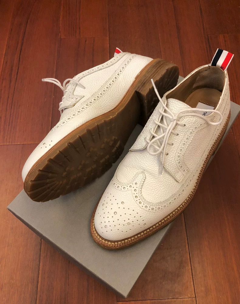 Thom Browne Thom Browne White carved leather shoes Size US 8 / EU 41 - 1 Thumbnail