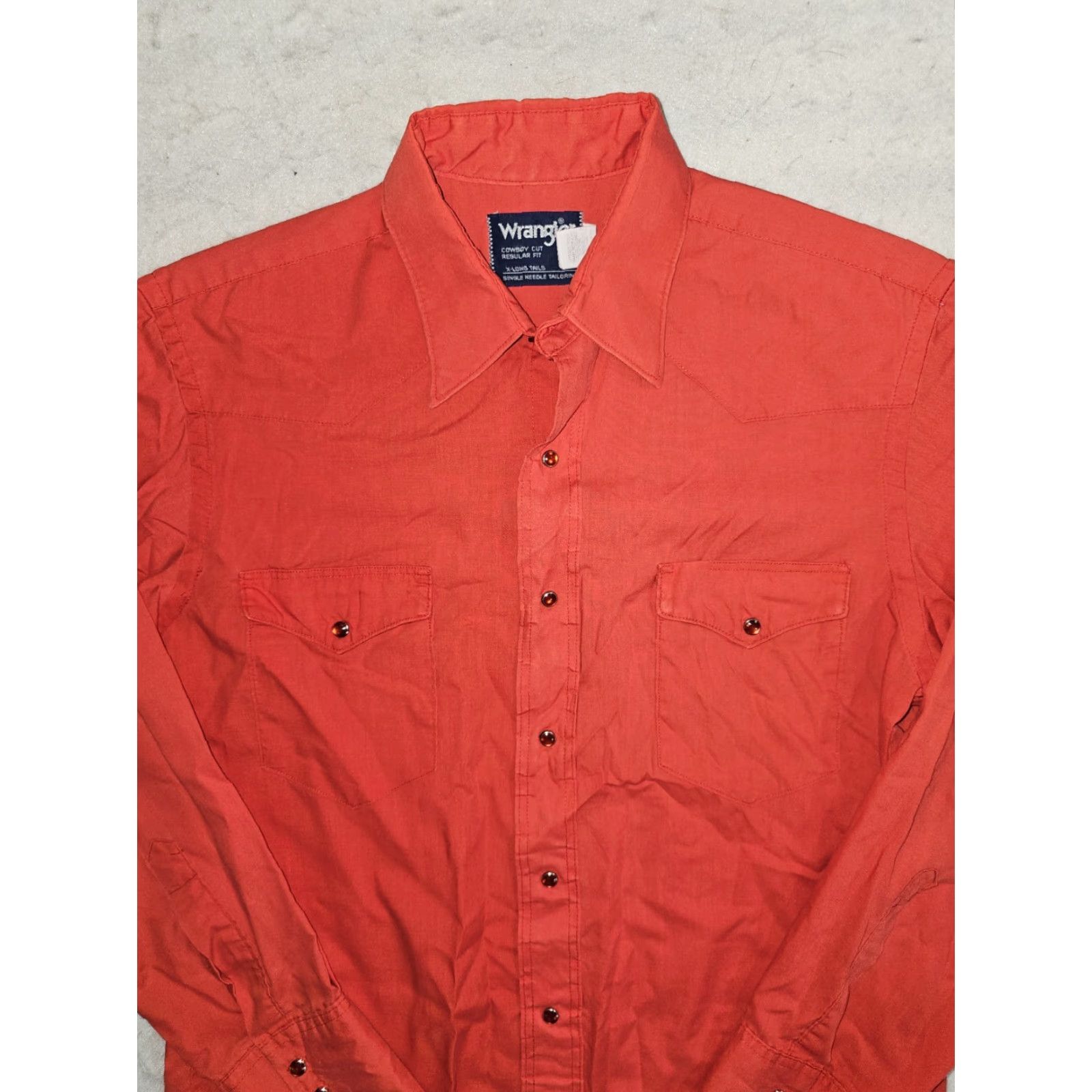 Wrangler VINTAGE Wrangler Classic Pearl Snap Button Up Western Style Shirt Mens Sz 15 1/2 Size US L / EU 52-54 / 3 - 2 Thumbnail