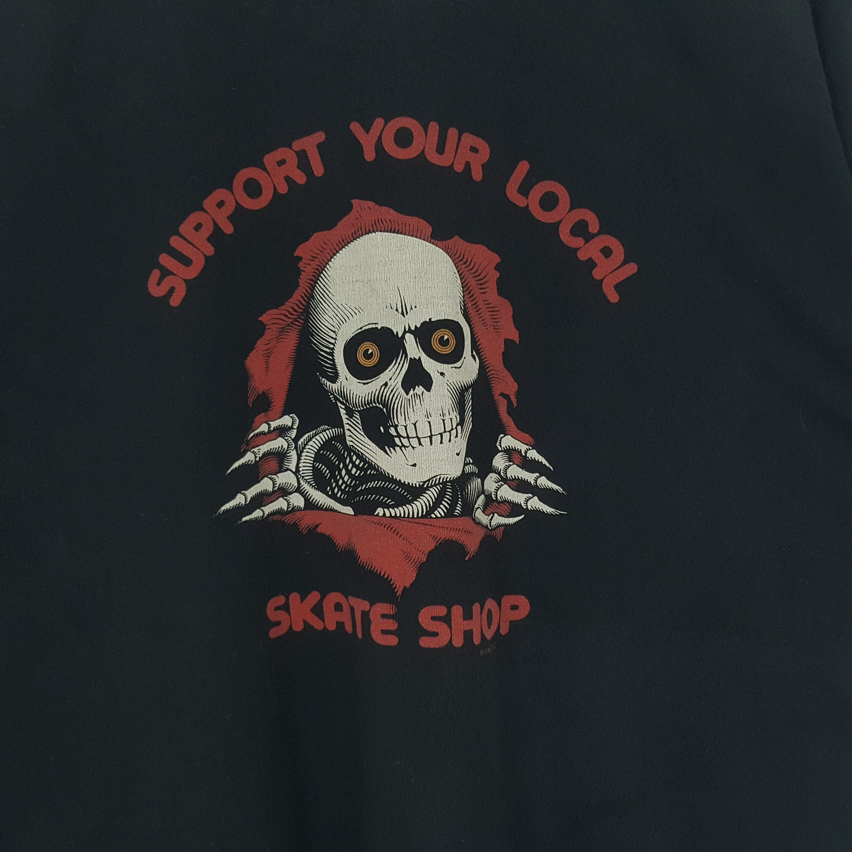 Powell Peralta × Vintage Vintage Powell Peralta Support Your Local Skate Shop Tshirt Size US XL / EU 56 / 4 - 2 Thumbnail