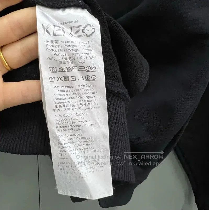 Kenzo Kenzo Black Cotton Logo Long Sleeve Hoodie . Size M / US 6-8 / IT 42-44 - 3 Thumbnail