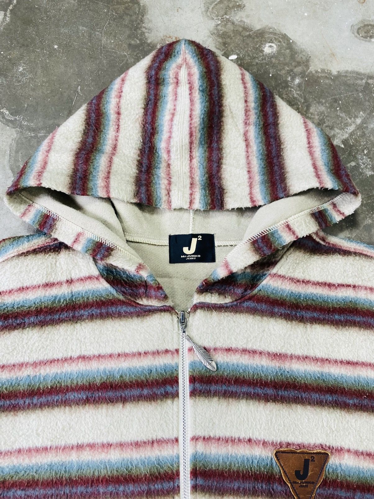 Japanese Brand Rare Vintage Mr Junko Jeans Zipper Hoodie Fleece Size US XL / EU 56 / 4 - 10 Thumbnail