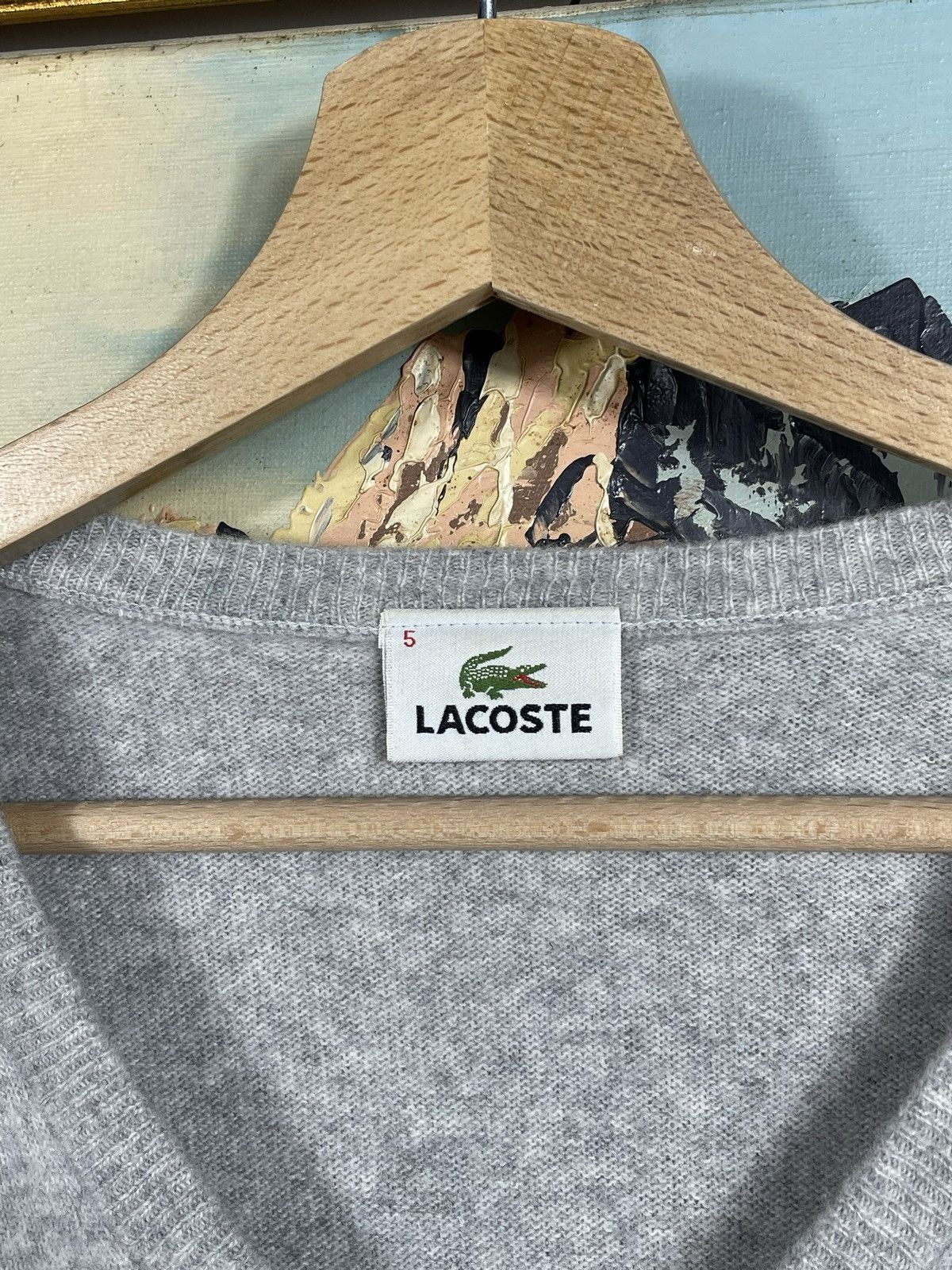 Lacoste × Vintage Lacoste retro y2k 00s Jumper Pull Knitwear Old Money Luxury Size US L / EU 52-54 / 3 - 6 Thumbnail