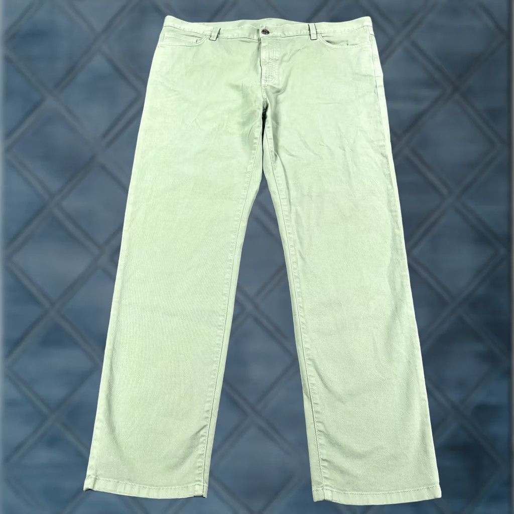 Z Zegna ZEGNA Roccia Jeans Mens 42x34 Green Stretch Cotton Straight Leg 5-Pocket Denim Size US 42 / EU 58 - 1 Thumbnail