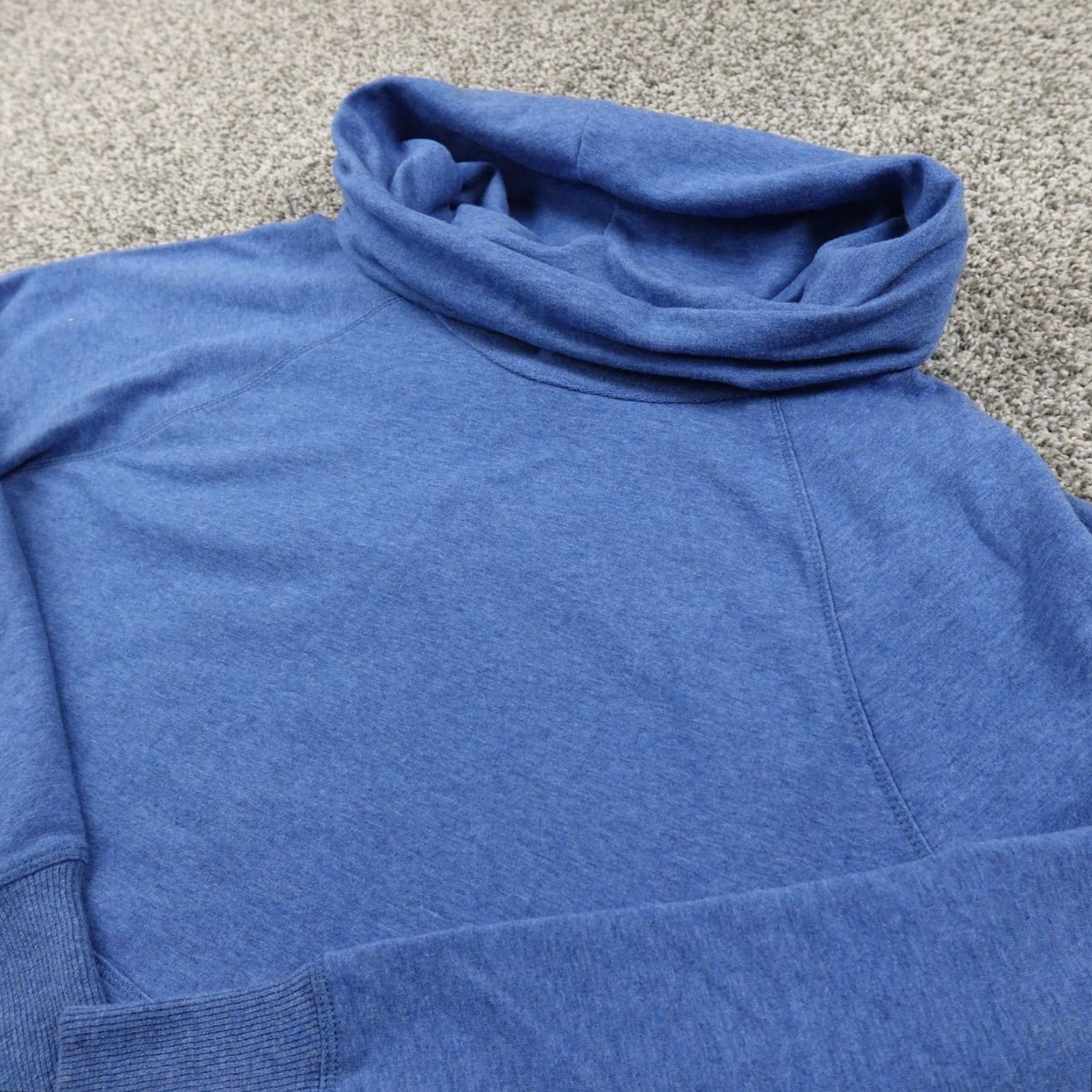 Vintage LL Bean Sweater Womens L Blue Cowl Neck Cozy Knit Sweatshirt Pullover Outdoors Size L / US 10 / IT 46 - 2 Thumbnail