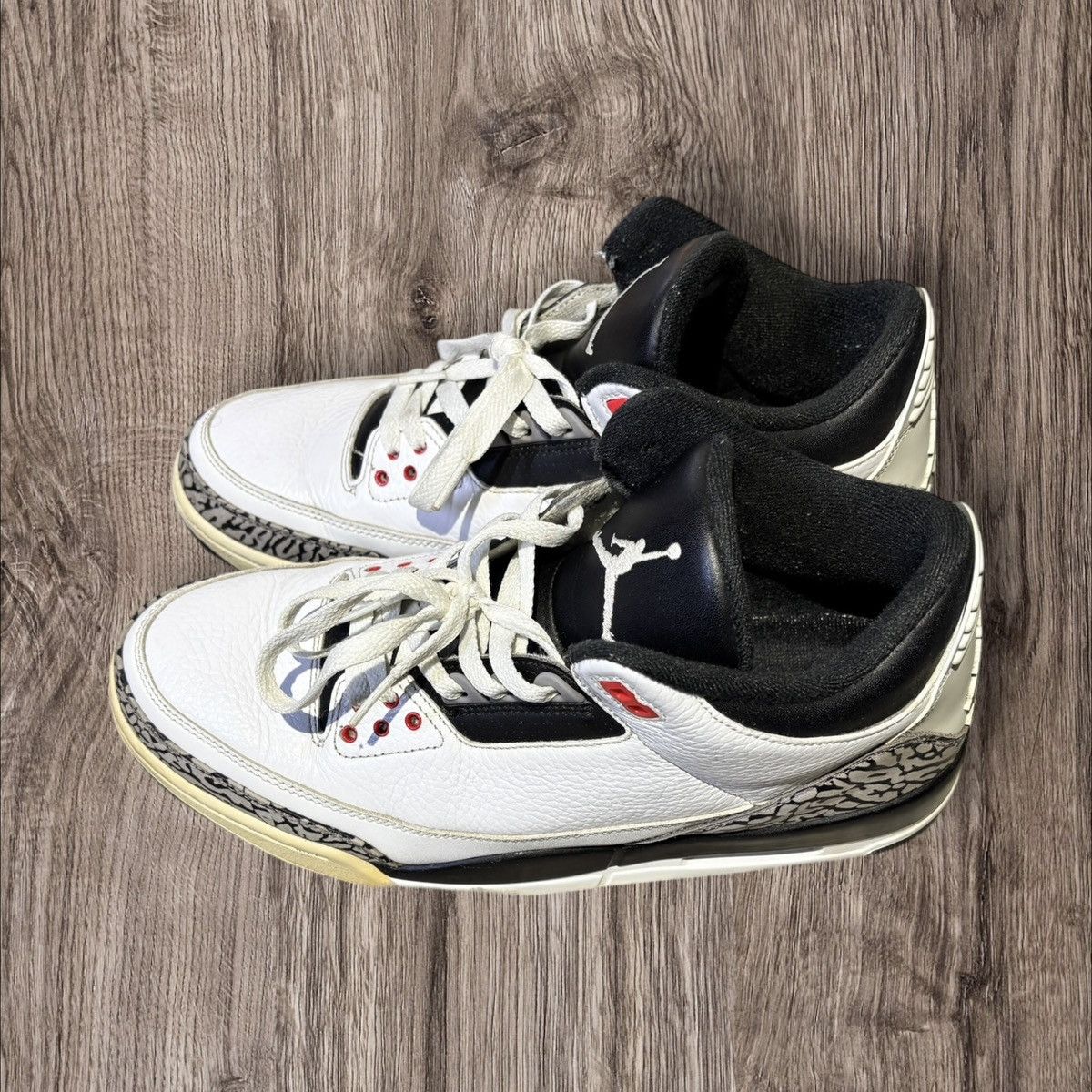Nike Air Jordan 3 Retro Infrared 23 Men's Sneakers White Black Size US 10 / EU 43 - 2 Thumbnail