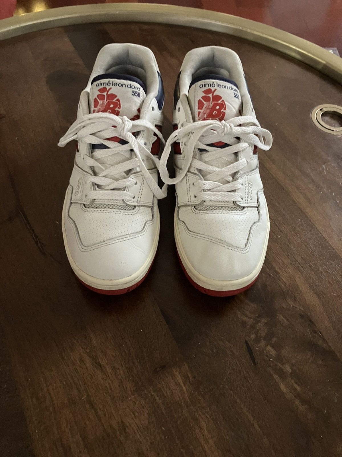Aime Leon Dore × New Balance New Balance x Aimé Leon Dore 550 Red Navy Men’s Size 8 Size US 8 / EU 41 - 1 Thumbnail