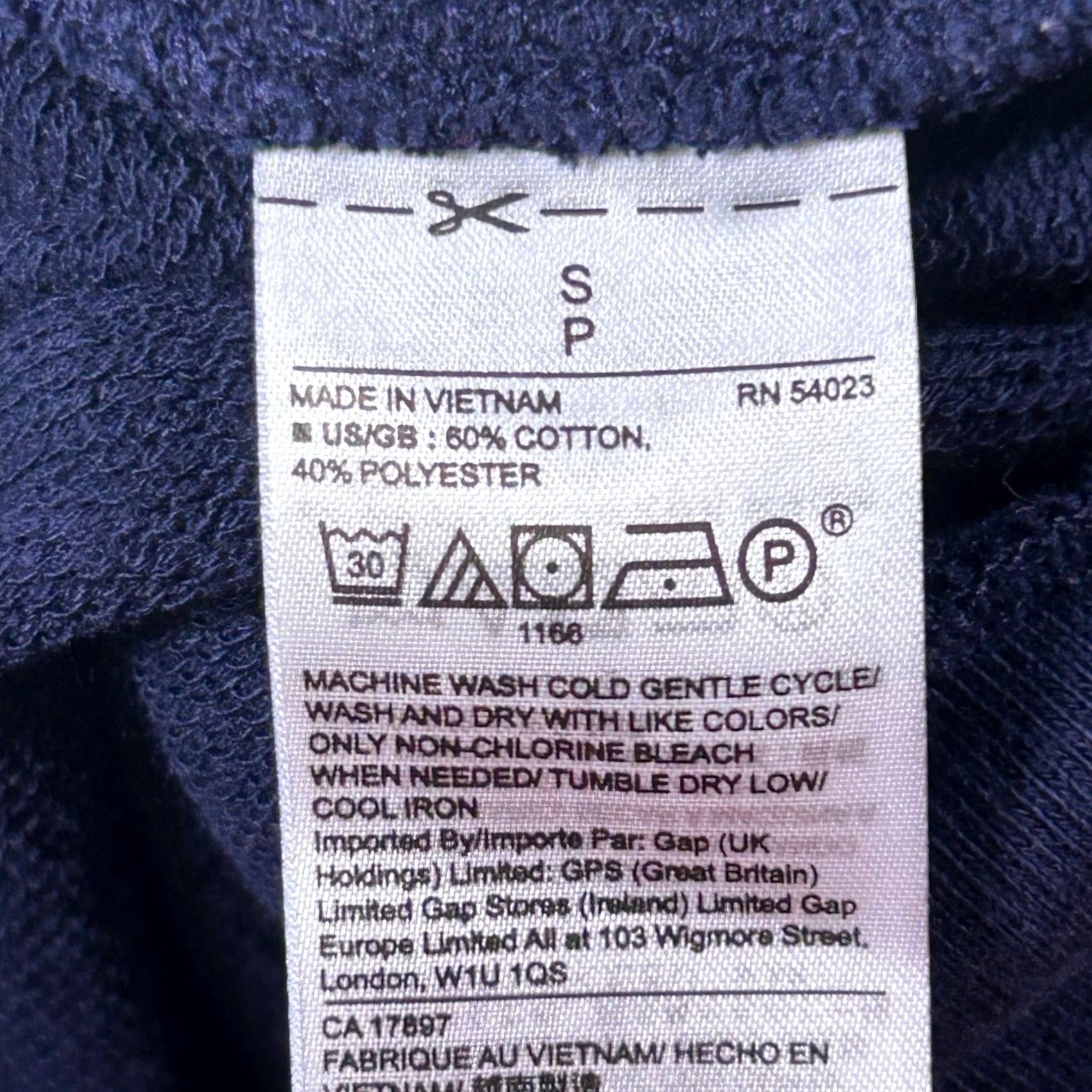 Gap GAP Tie-Front T-Shirt Navy Blue Short Sleeve Women S Crew Neck Raglan Rolled Cuff Cotton Blend Casual Top Size S / US 4 / IT 40 - 4 Thumbnail
