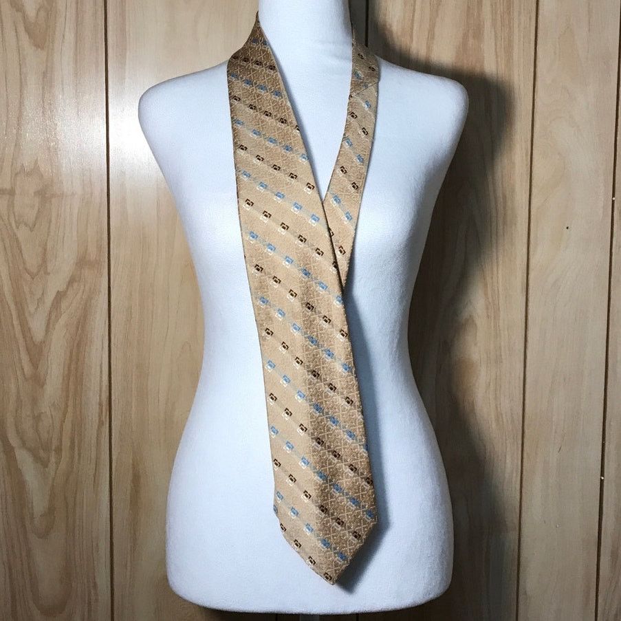 Other Cabot Royale Vintage Geometric Striped Necktie Size ONE SIZE - 2 Thumbnail