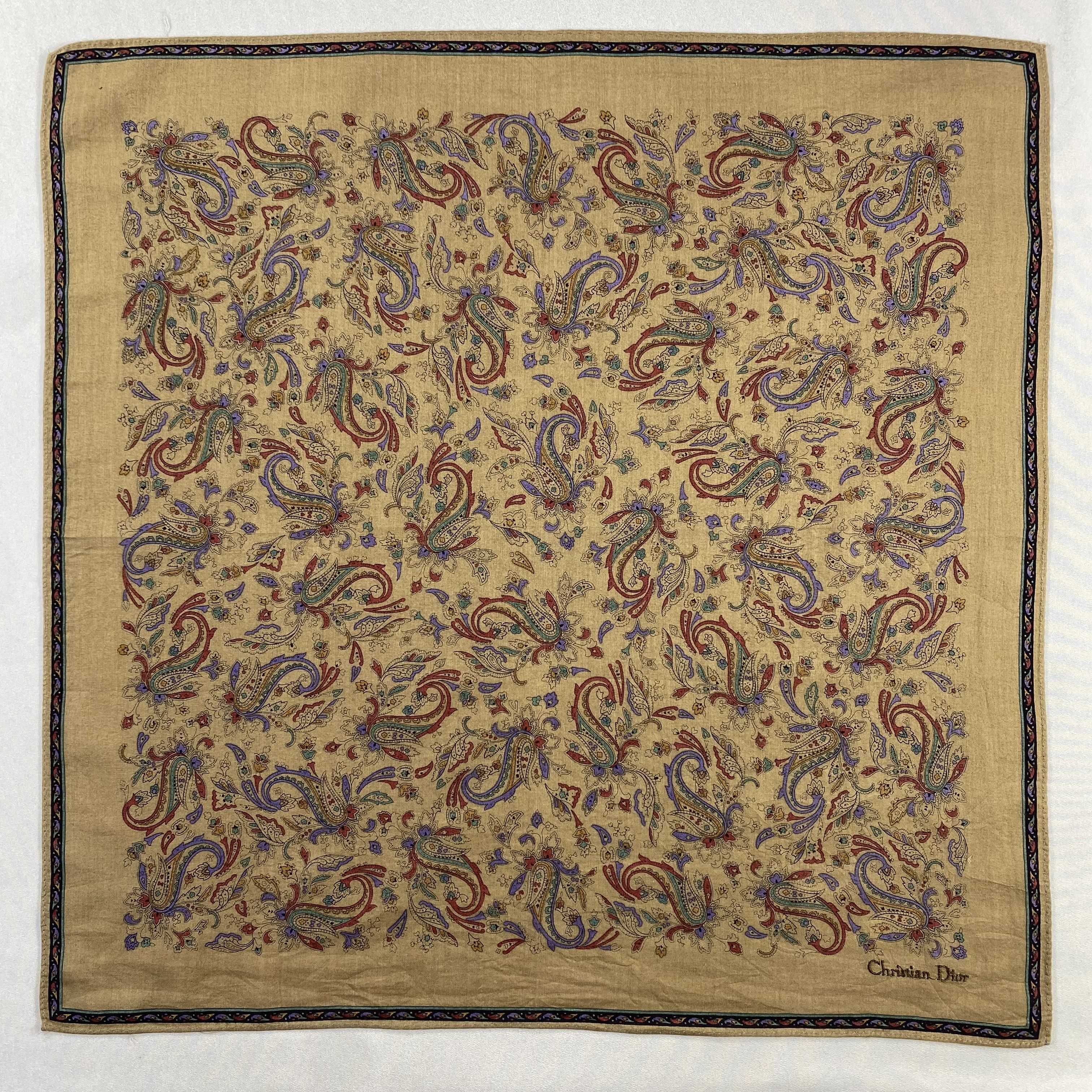 Vintage Christian Dior Monsieur Handkerchief / Neckerchief-P608 Size ONE SIZE - 1 Thumbnail