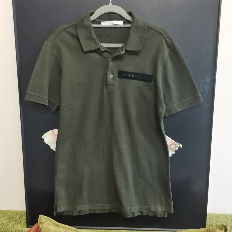 Givenchy Givenchy Men's Dark Green Short Sleeve Polo 0089 Size US S / EU 44-46 / 1 - 1 Thumbnail