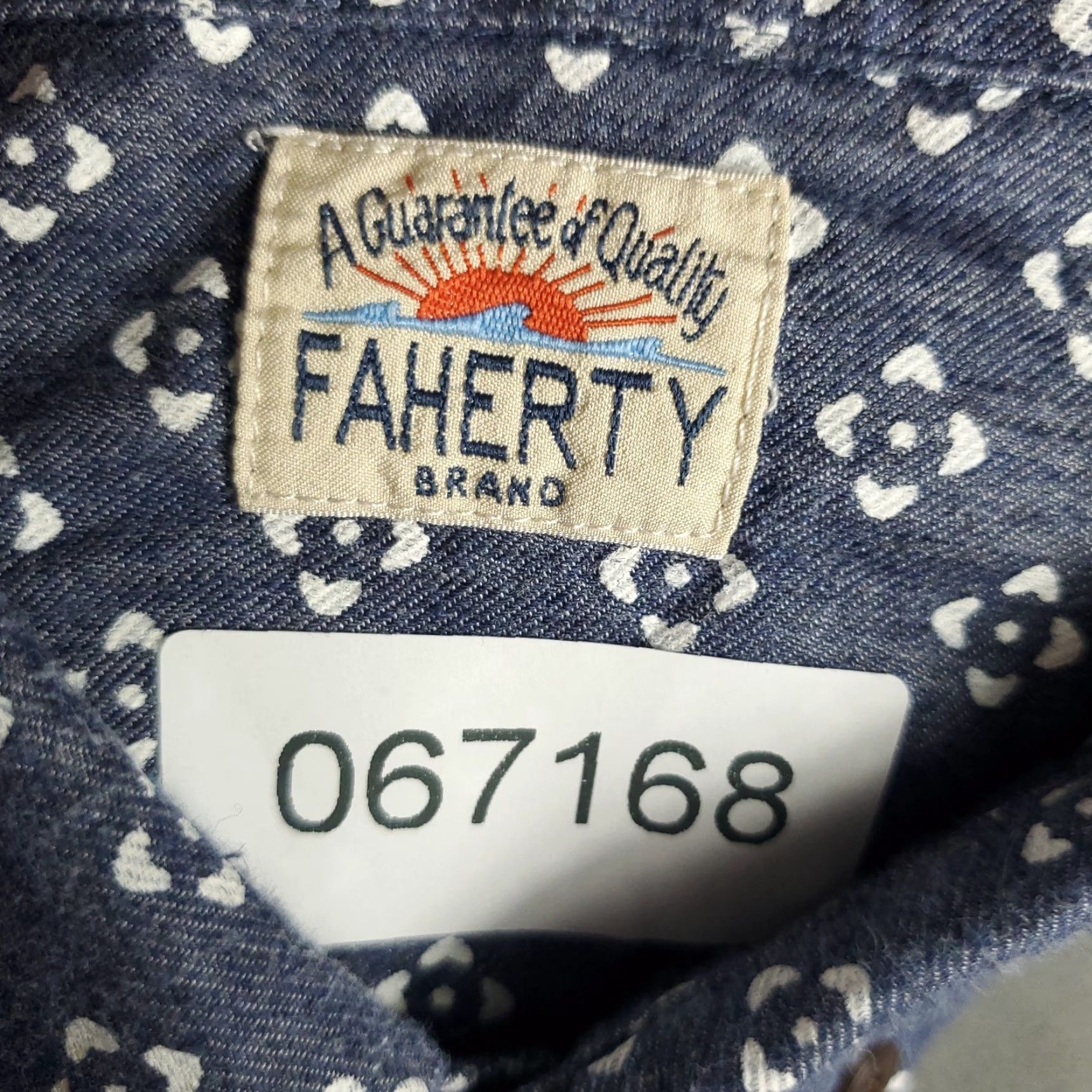 Faherty Faherty Shirt Mens Size Medium Blue Geometric Button Up Short Sleeve Size US M / EU 48-50 / 2 - 6 Thumbnail