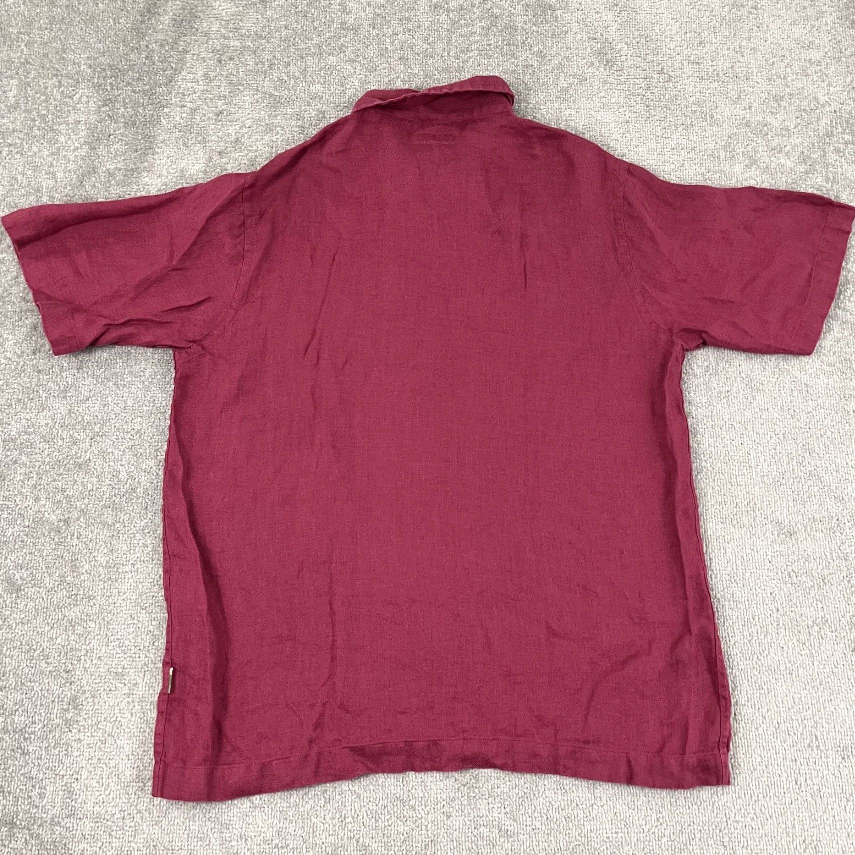 Maharishi Maharishi Button-Up Shirt Mens XL Red Hemp Short Sleeve Collared Classic Casual Workwear Size US XL / EU 56 / 4 - 7 Thumbnail