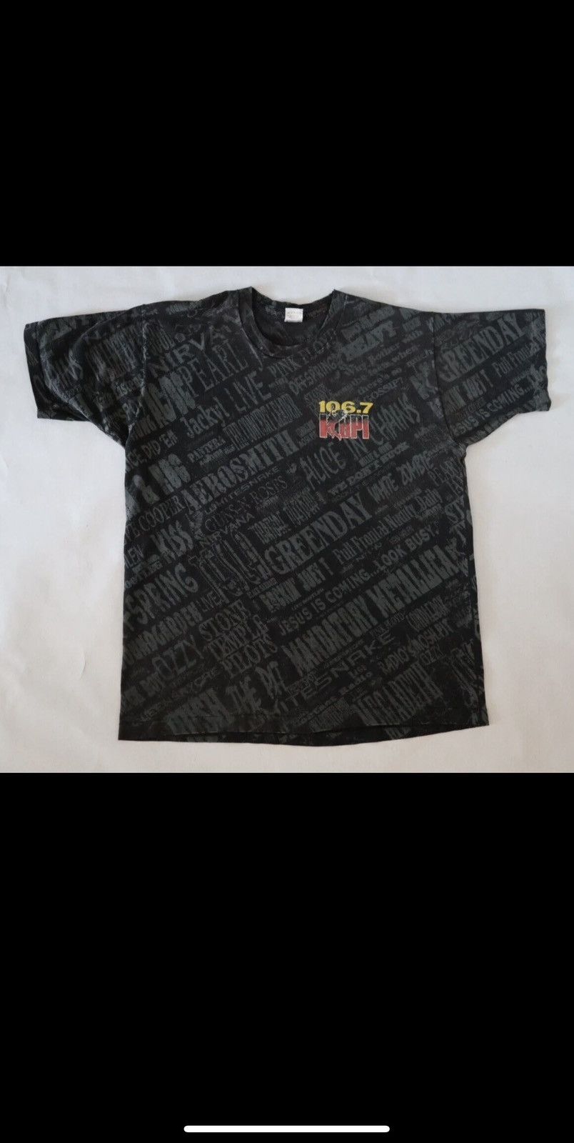 Fruit Of The Loom Vintage 90s Rock AOP Tee Metallica Nirvana Pearl Jam XL Size US XL / EU 56 / 4 - 9 Thumbnail