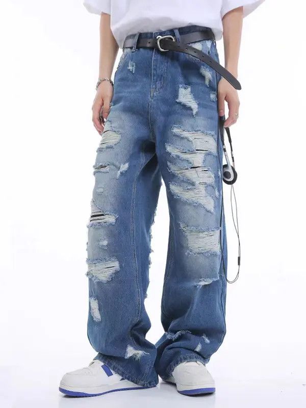 VIBE Vintage high street ripped loose jeans Size US 32 / EU 48 - 4 Thumbnail