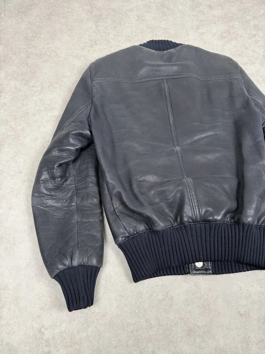 Gucci 2000s Gucci Black Buttoned Leather Bomber Jacket Size US S / EU 44-46 / 1 - 8 Thumbnail