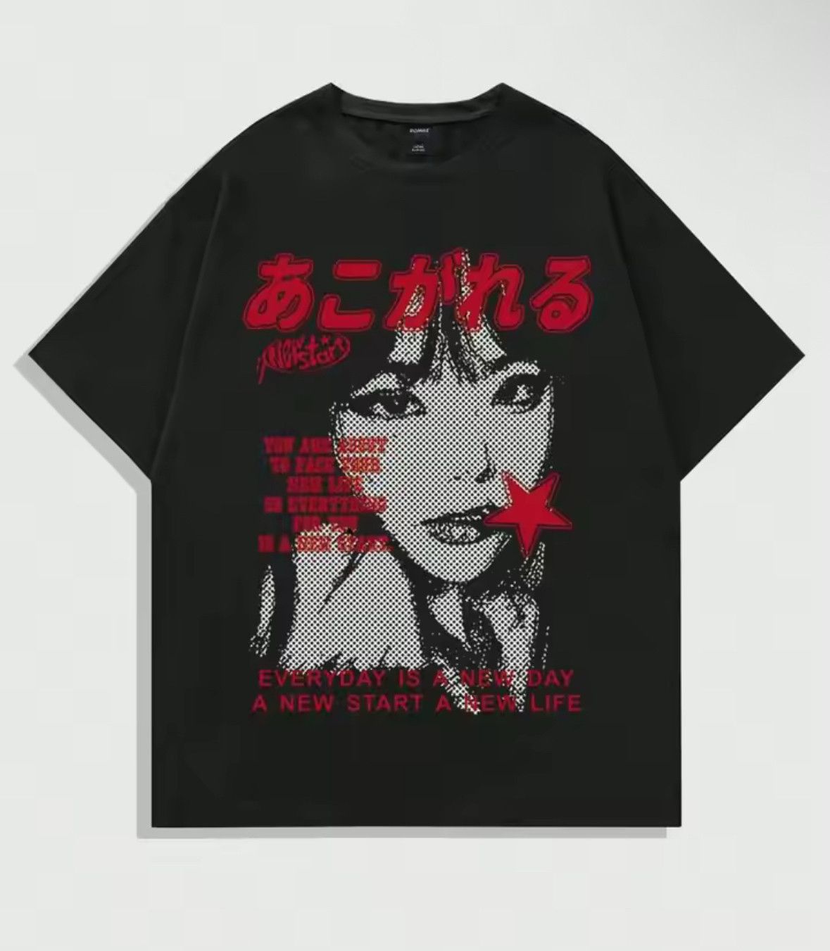 Other Y2K Streetwear Goth Red Star Black T-Shirt Punk Graphic Tees Size US L / EU 52-54 / 3 - 1 Thumbnail