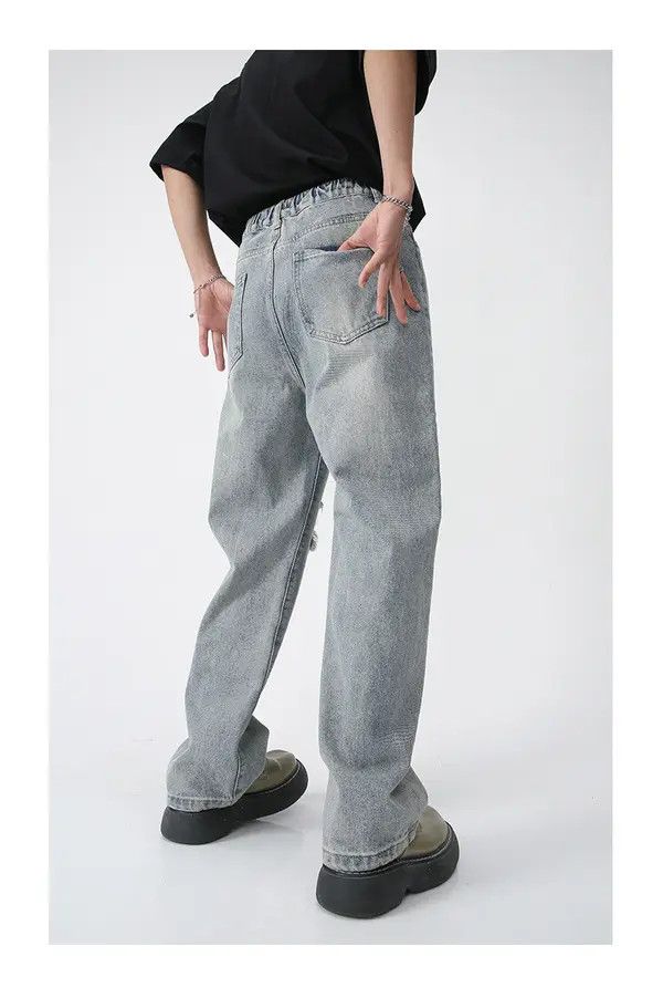 Japanese Brand Koyama x Asou Men's straight trendy ripped jeans Size US 32 / EU 48 - 4 Thumbnail