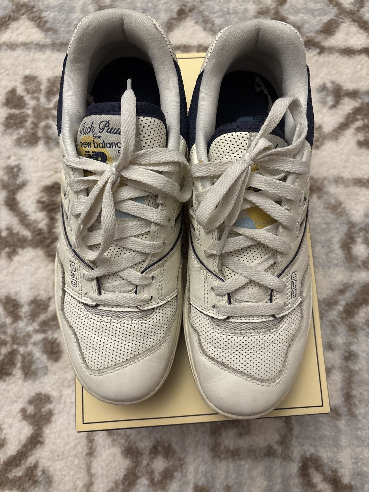 New Balance Size 8.5 New Balance Rich Paul x 550 White Navy OG Box Size US 8.5 / EU 41-42 - 3 Thumbnail