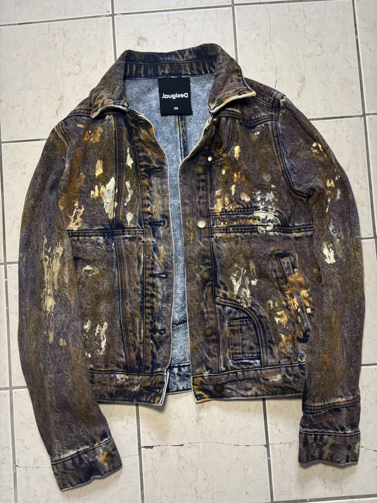 Desigual Multi color Jean Jacket Size XS / US 0-2 / IT 36-38 - 1 Thumbnail