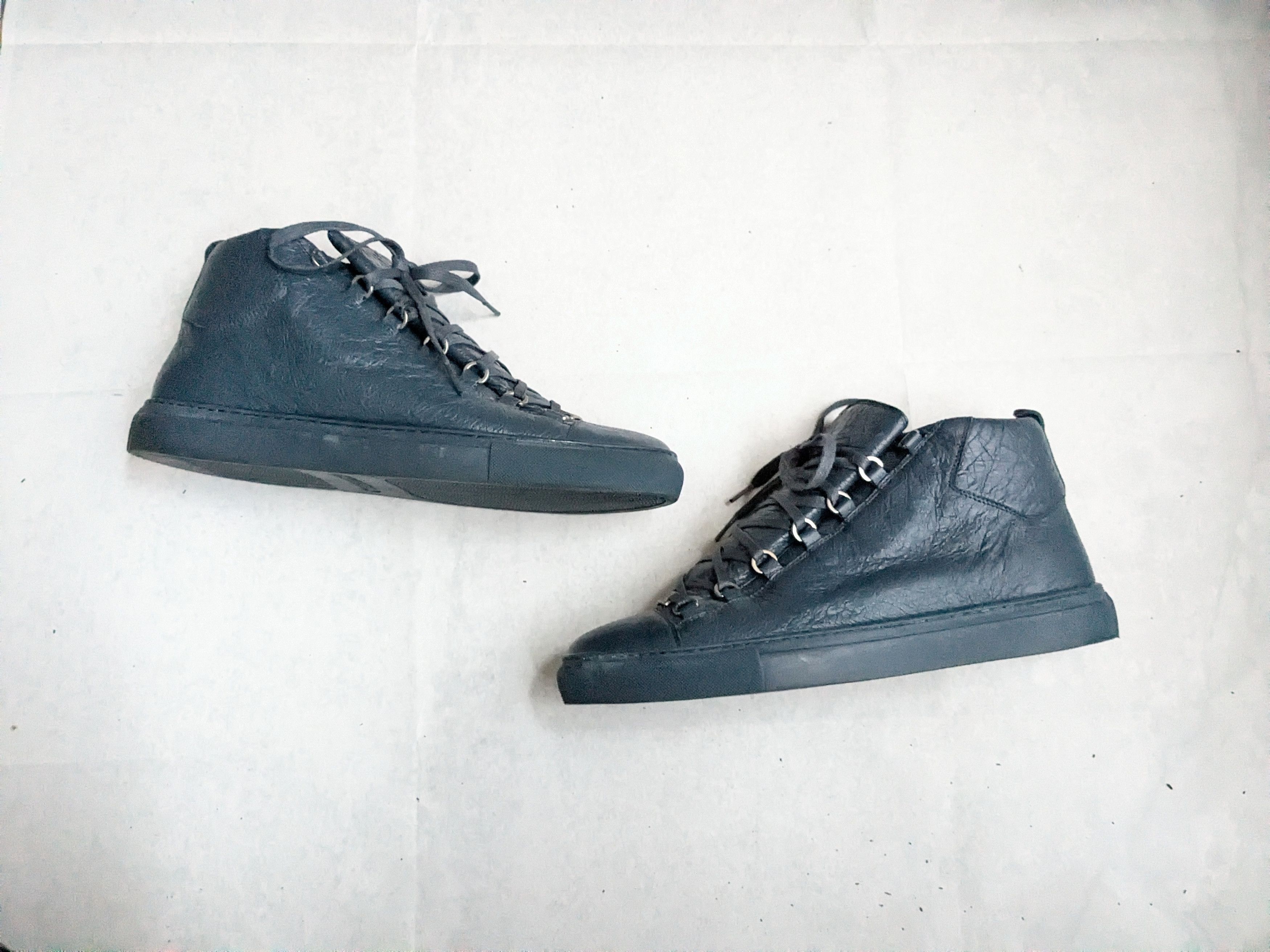 Balenciaga Balenciaga Arena Sneakers Blue 13 High Tops Leather Size US 13 / EU 46 - 1 Thumbnail