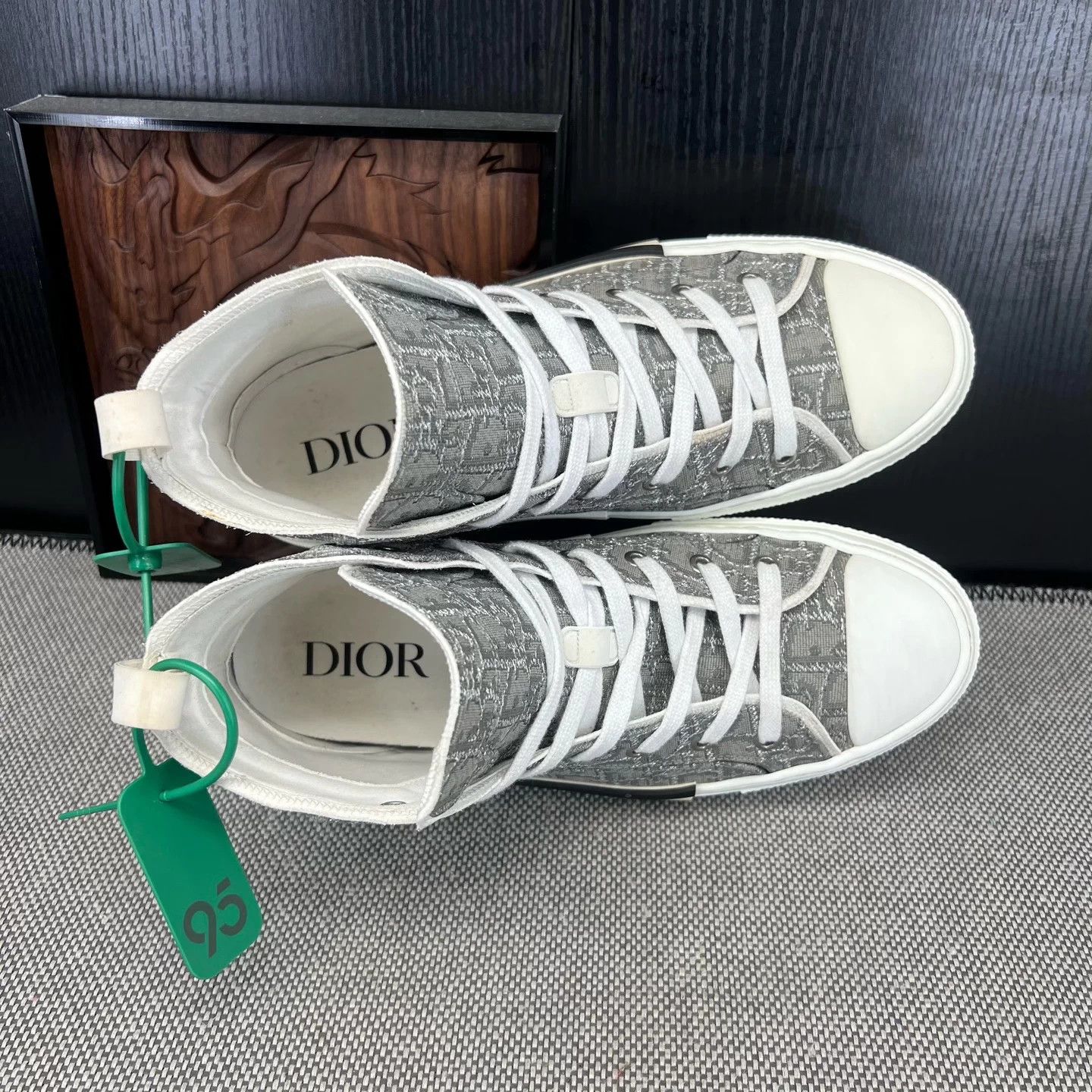 Dior Dior B23 White Gray All Over Print Sneakers 41 Size US 8 / EU 41 - 4 Thumbnail